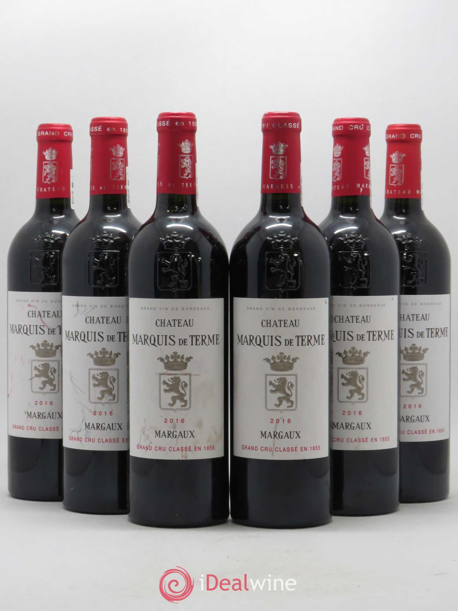 Château Marquis de Terme 4ème Grand Cru Classé 2016 - Lot de 6 bouteilles - 0