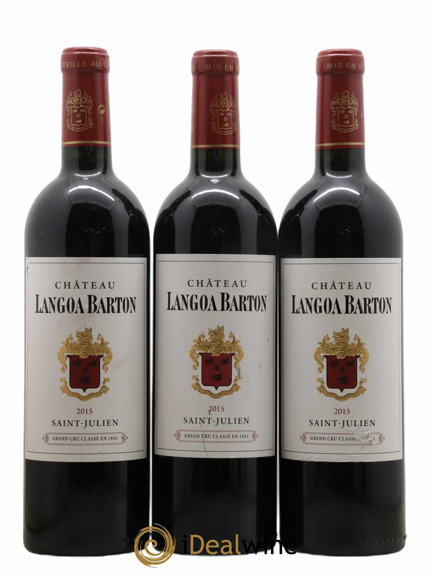 Château Langoa Barton 3ème Grand Cru Classé 2015 - Lot de 3 bouteilles - 0