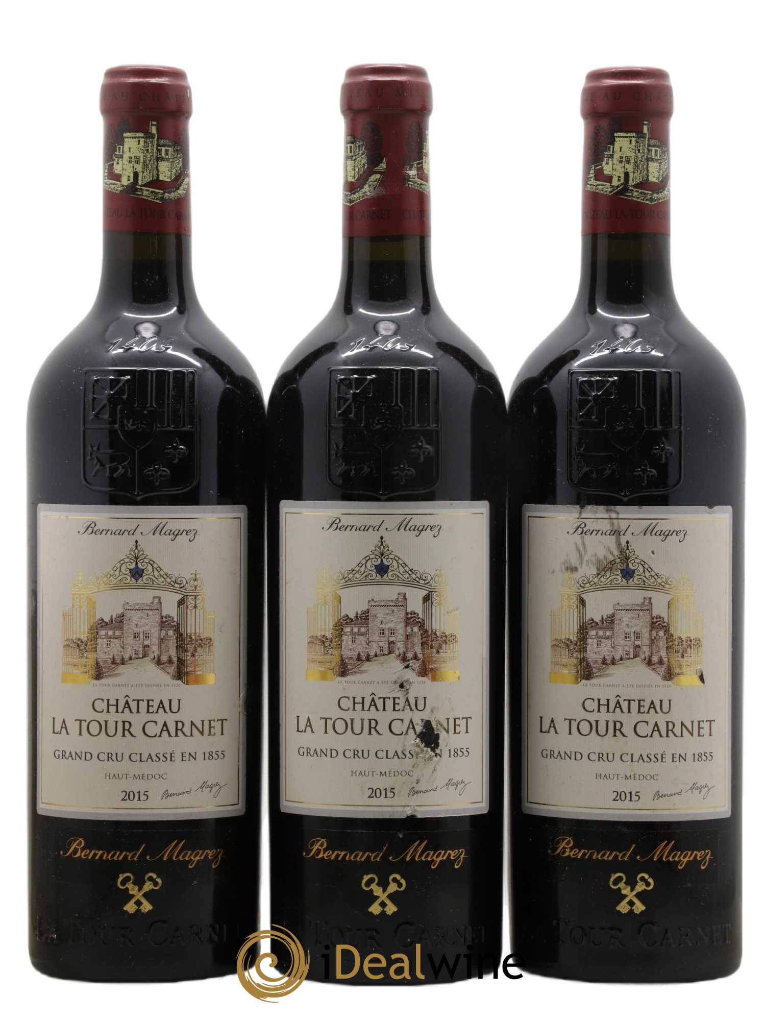 Château la Tour Carnet 4ème Grand Cru Classé 2015 - Lot de 3 bouteilles - 0