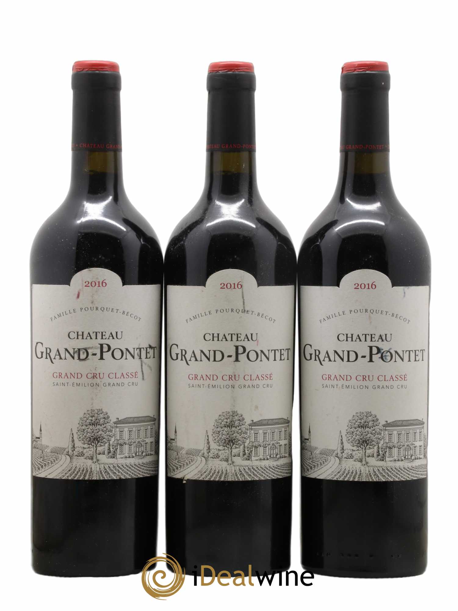 Château Grand Pontet Grand Cru Classé 2016 - Lot de 3 bouteilles - 0