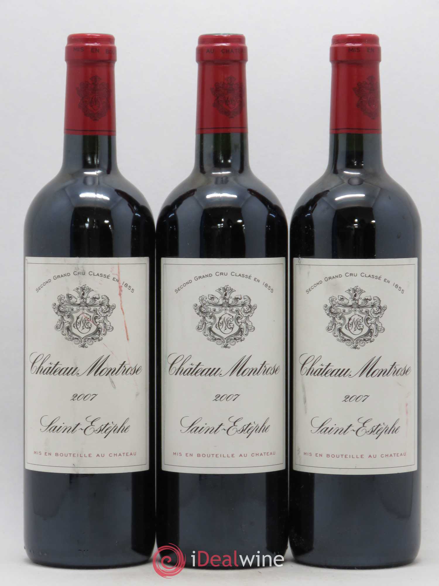Château Montrose 2ème Grand Cru Classé 2007 - Lot de 3 bouteilles - 0