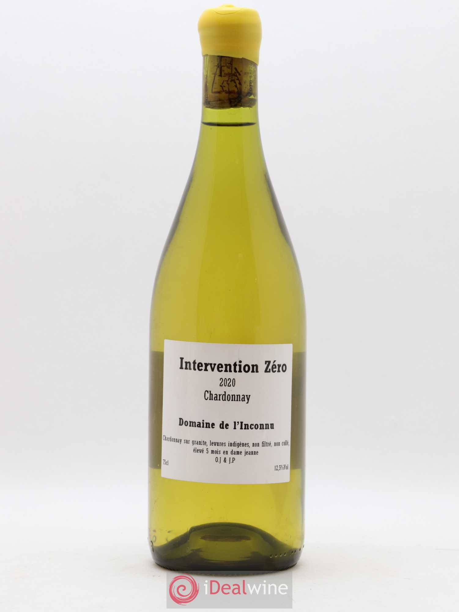 Vin de France Intervention Zéro Chardonnay du Beaujolais Domaine de l'Inconnnu 2020 - Posten von 1 Flasche - 1