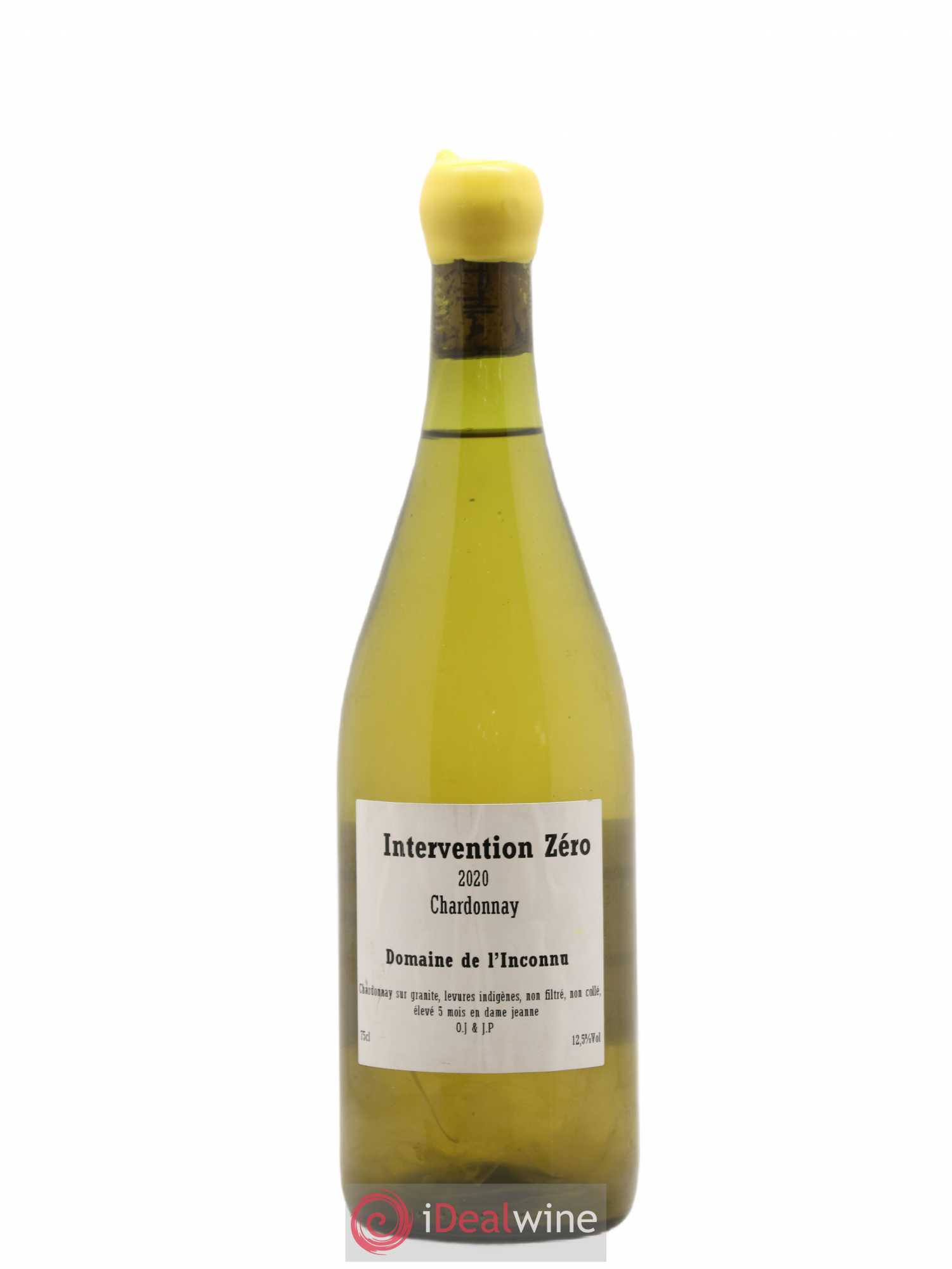Vin de France Zero Intervention Chardonnay Domaine de l'Inconnu 2020 - Posten von 1 Flasche - 1