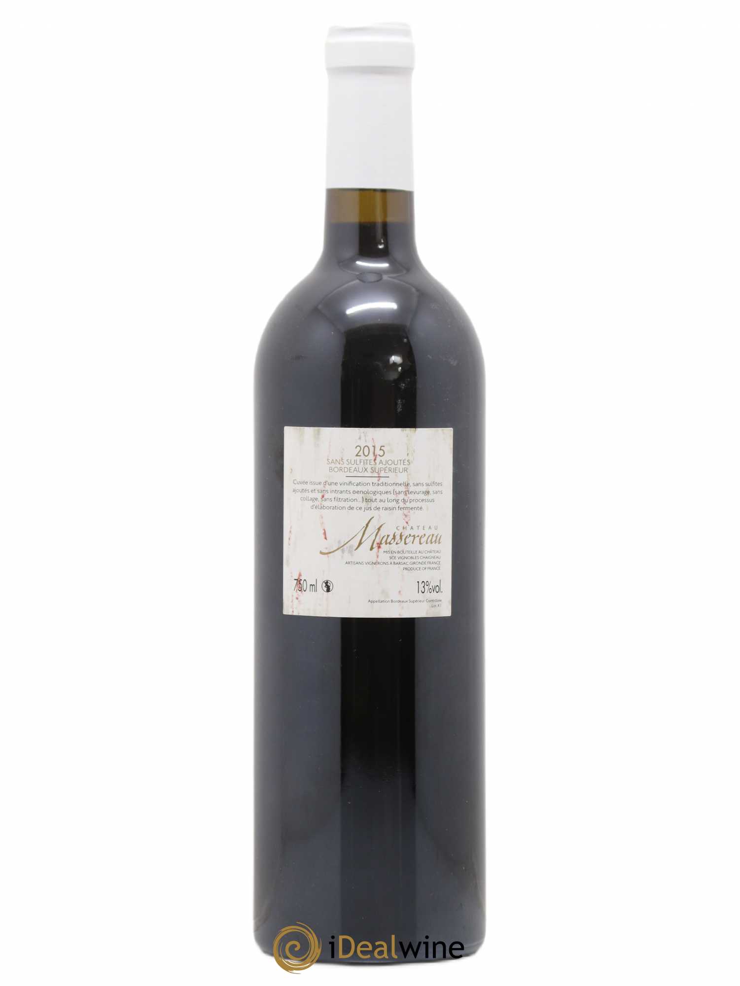 Bordeaux Supérieur Château Massereau (sans prix de réserve) 2015 - Posten von 1 Flasche - 1