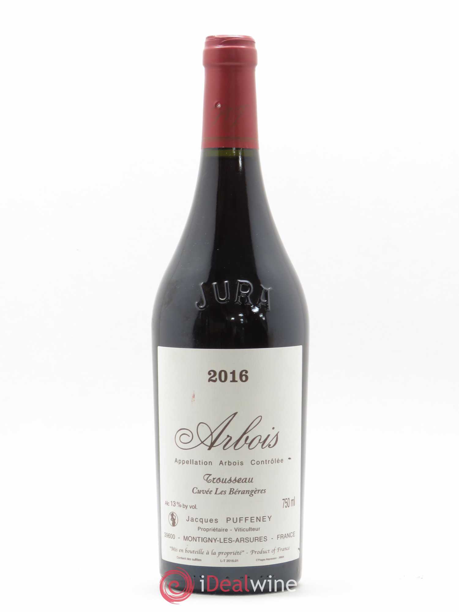 Arbois Trousseau Cuvée Les Bérangères Jacques Puffeney 2016 - Lot de 1 bouteille - 0