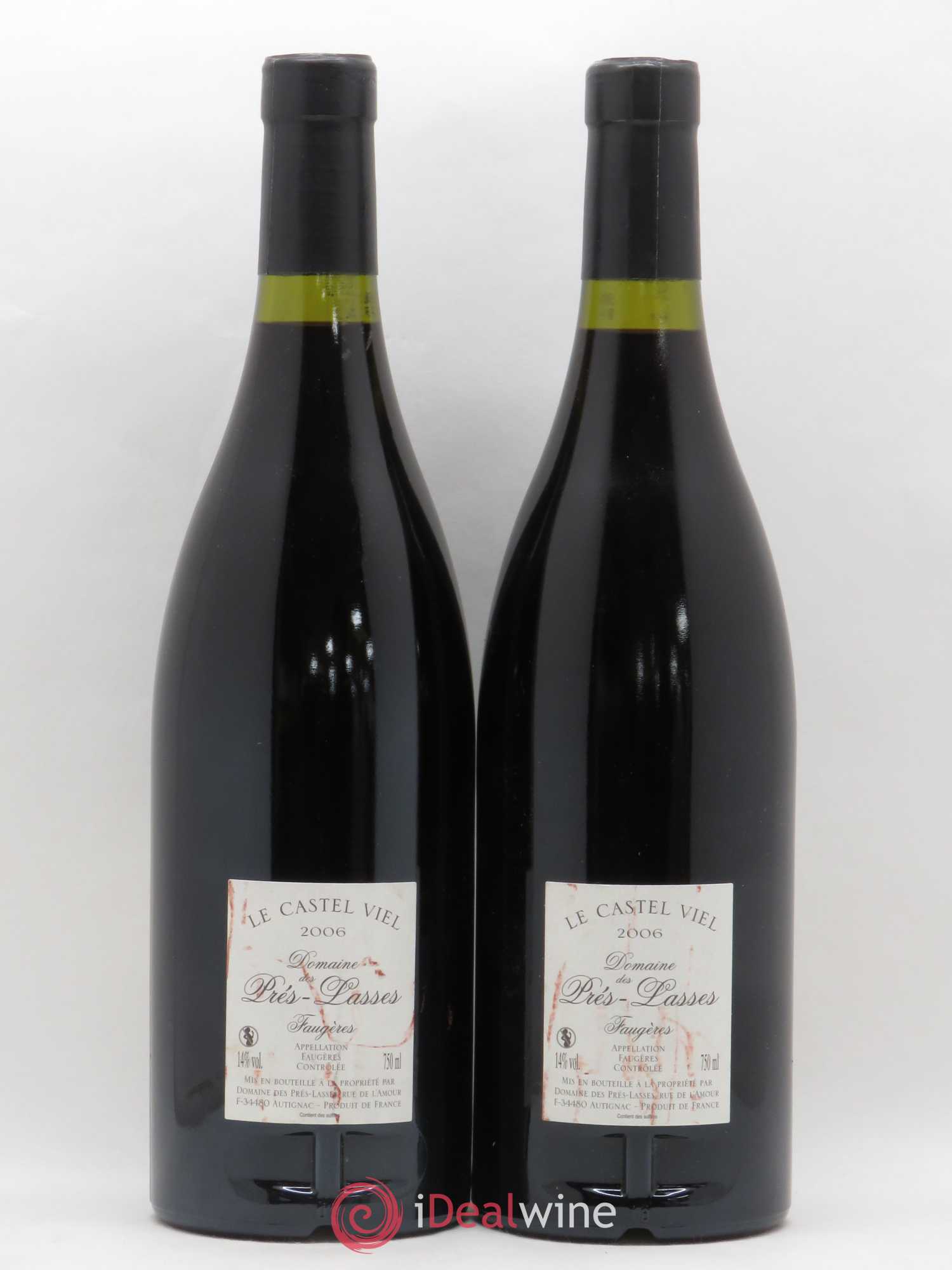 Faugères Castel Viel Les Pres Lasses (sans prix de réserve) 2006 - Lot de 2 bouteilles - 1
