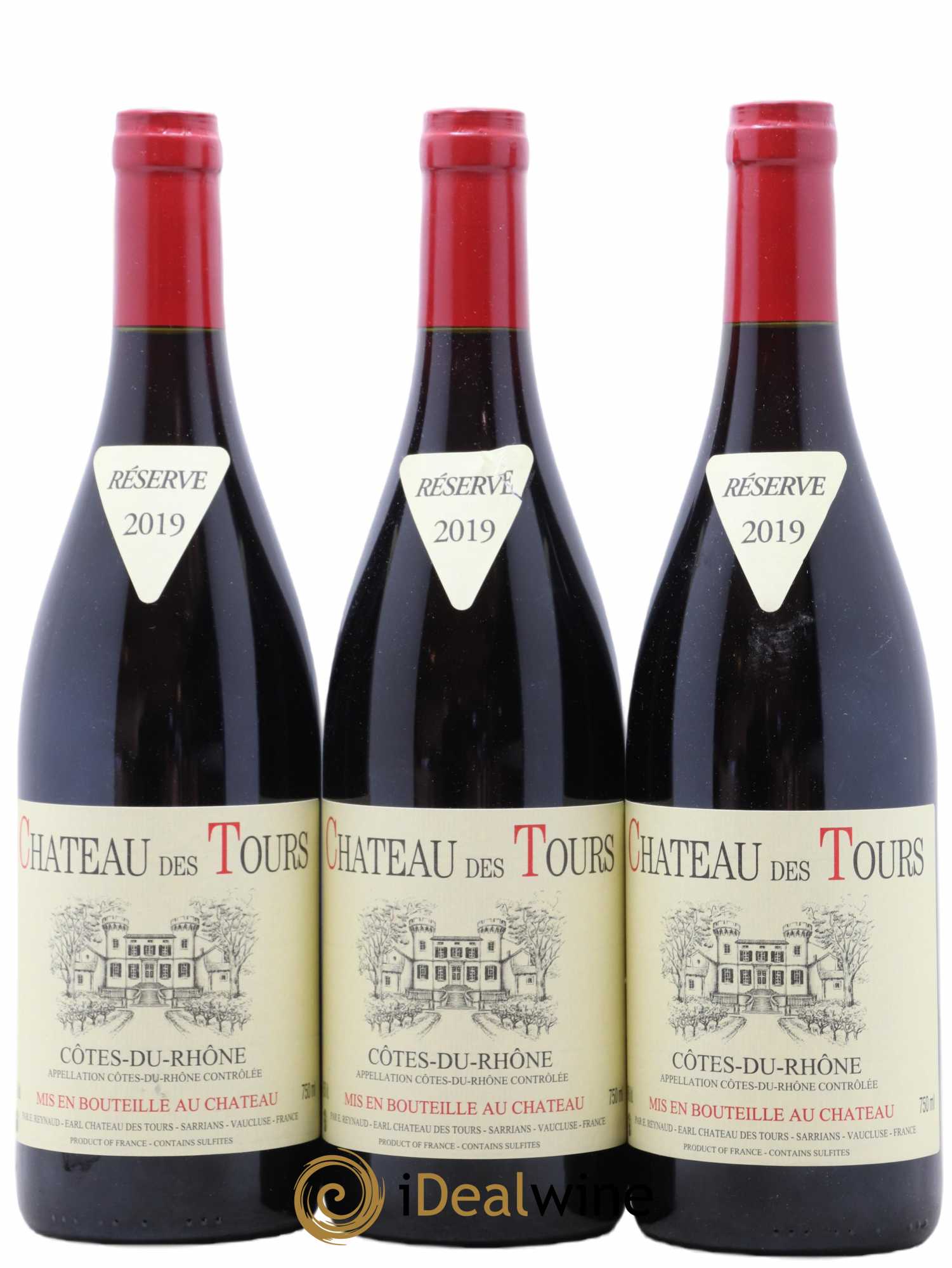 Côtes-du-Rhône Château des Tours Emmanuel Reynaud 2019 - Lot of 3 bottles - 0