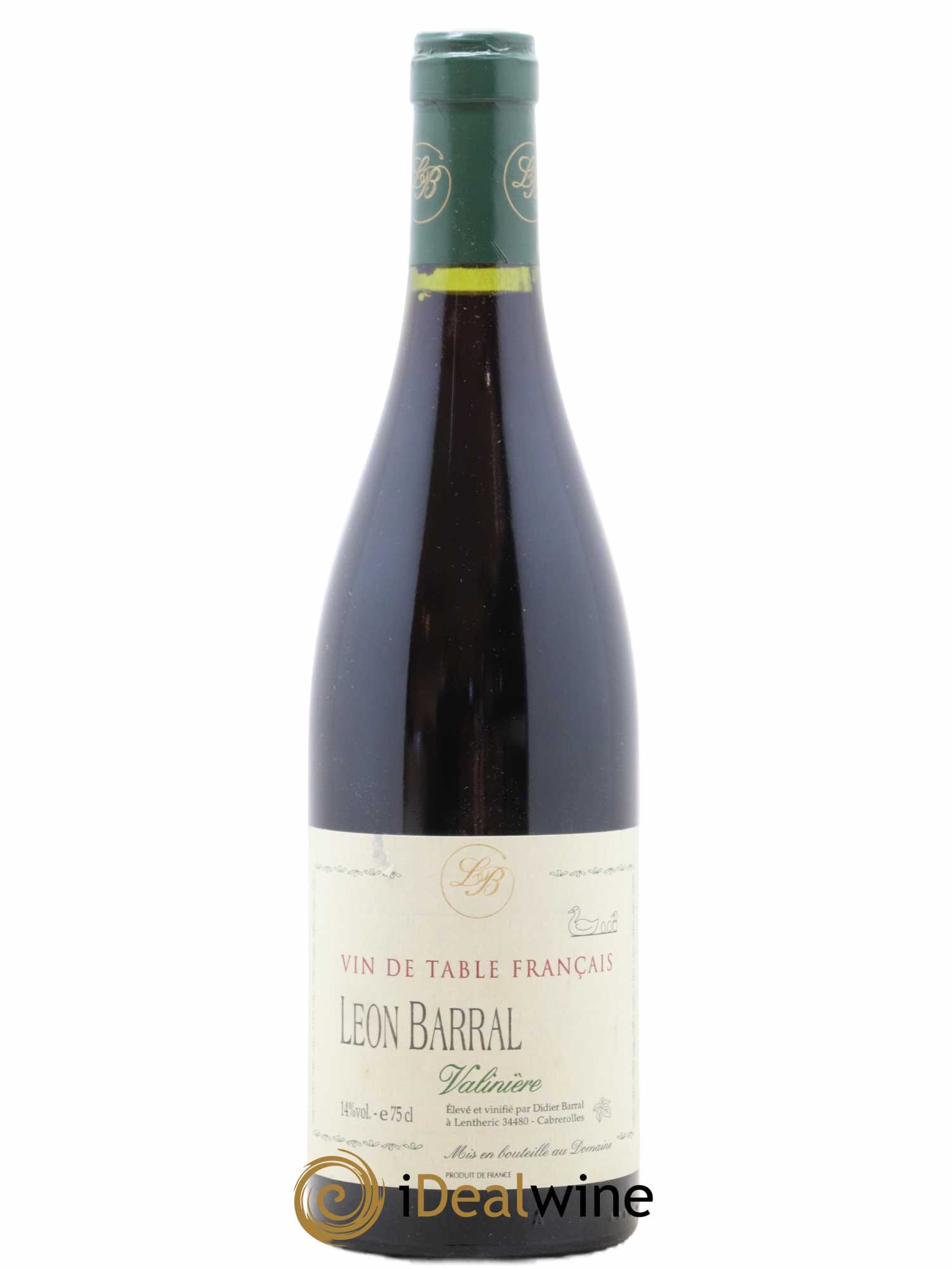 Vin de France Valinière Domaine Léon Barral 2000 - Lot de 1 bouteille - 0