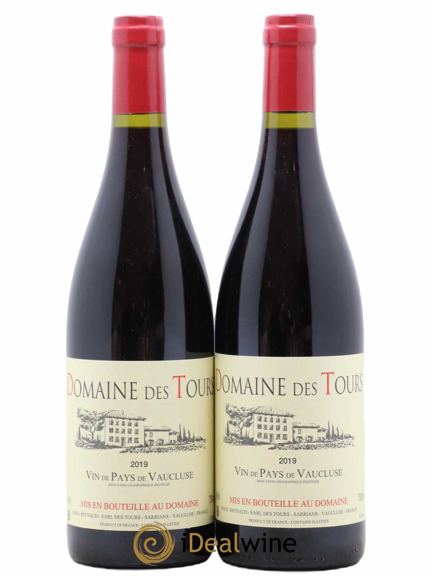 Vaucluse (Vin de Pays de Vaucluse) Domaine des Tours Emmanuel Reynaud 2019 - Lot de 2 bouteilles - 0