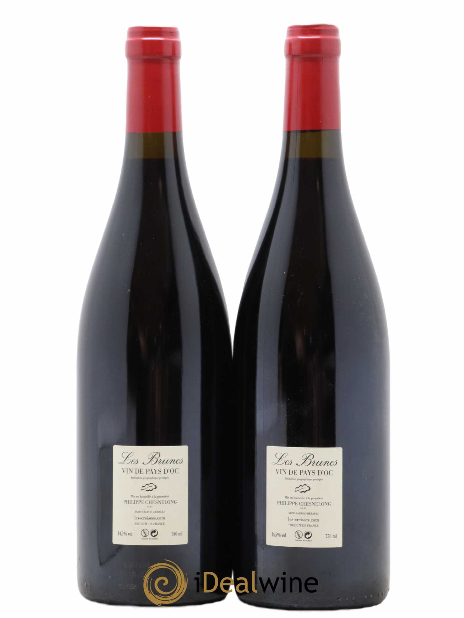 Vin de France Les Brunes Les Creisses (Domaine) 2018 - Lot de 2 bouteilles - 1