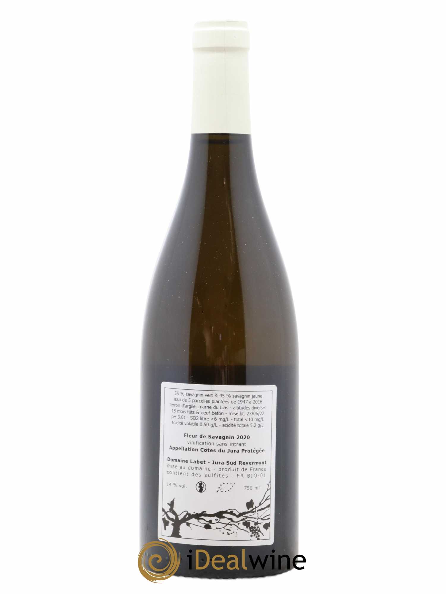 Côtes du Jura Fleur de Savagnin Romain - Julien  - Charline Labet 2020 - Lot de 1 bouteille - 1