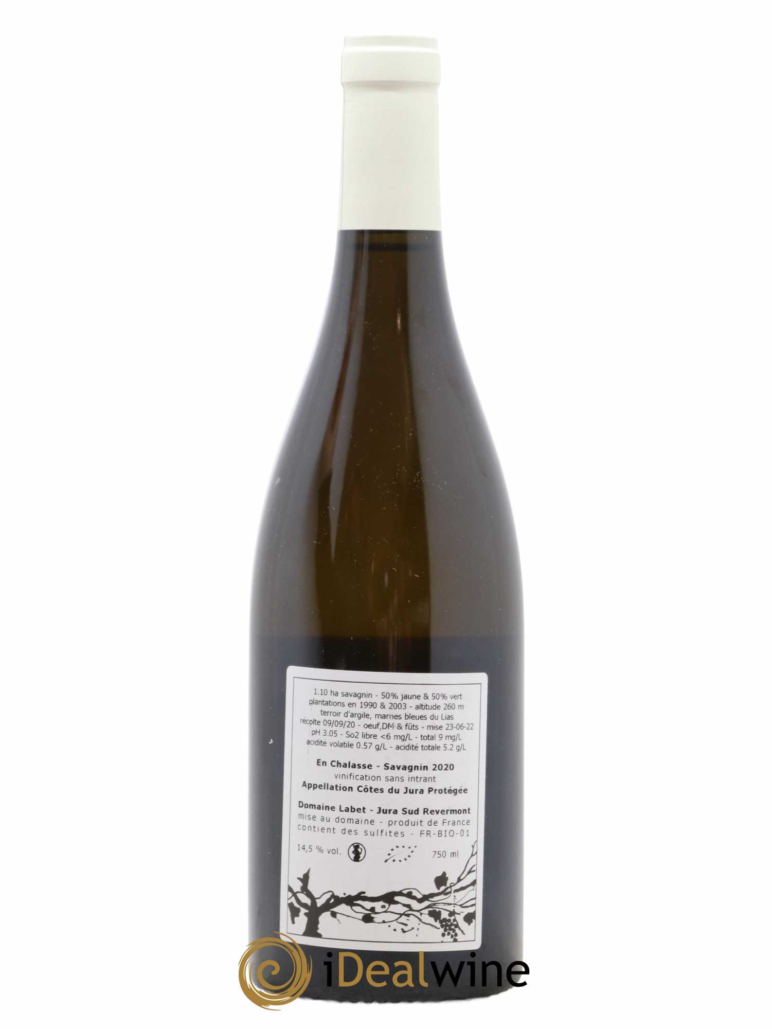 Côtes du Jura Fleur de Savagnin En Chalasse Romain - Julien  - Charline Labet 2020 - Lot de 1 bouteille - 1