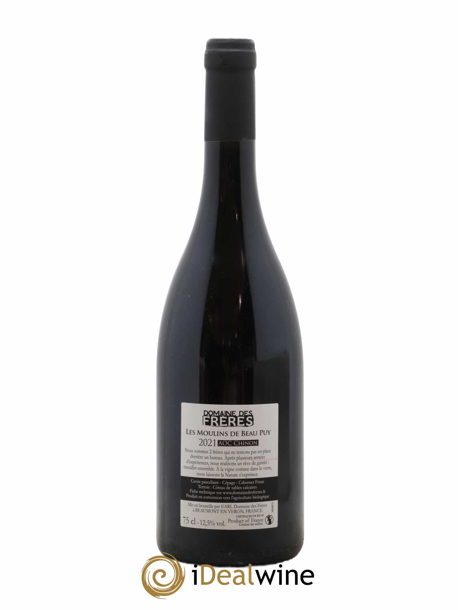 Vin de France Les Moulins de Beau Puy Domaine des deux Frères 2021 - Lot de 1 bouteille - 1