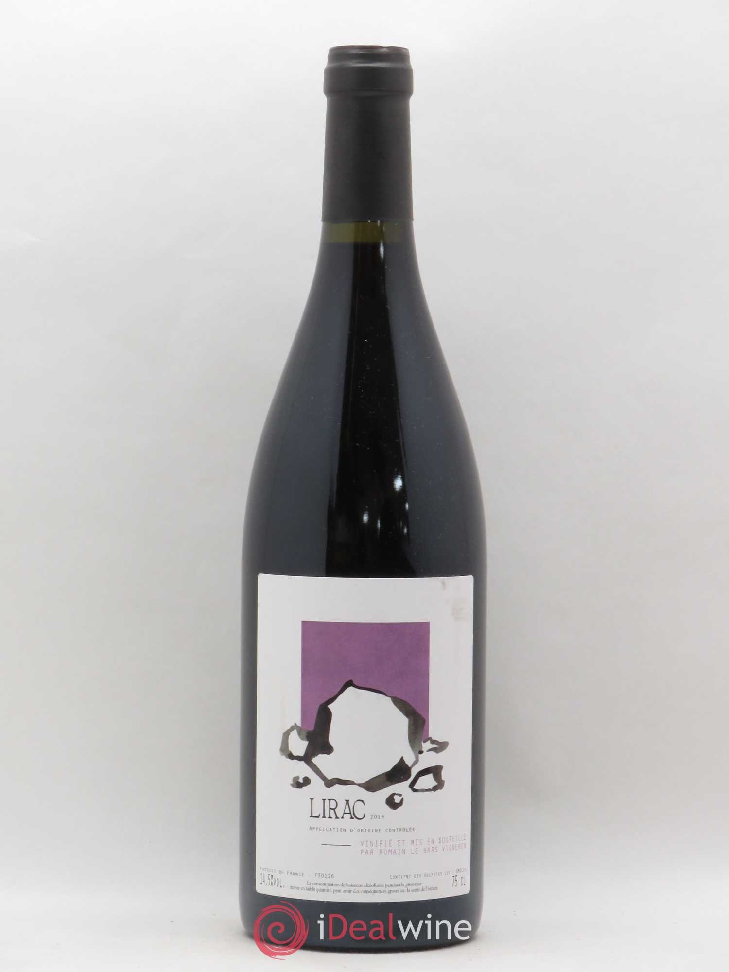 Lirac Romain Le Bars 2019 - Lot de 1 bouteille - 0