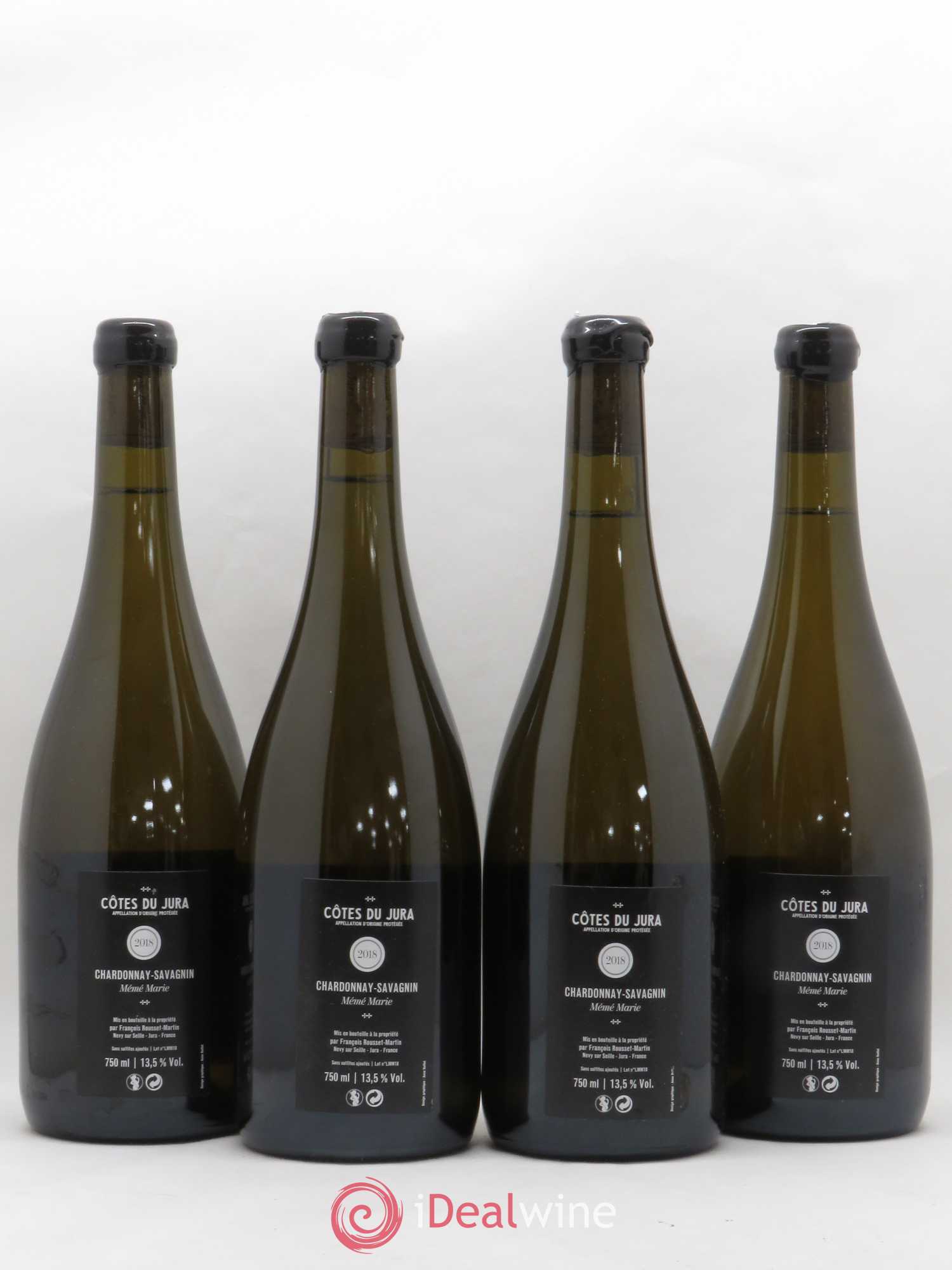 Côtes du Jura Mémé Marie François Rousset Martin 2018 - Lot of 4 bottles - 1
