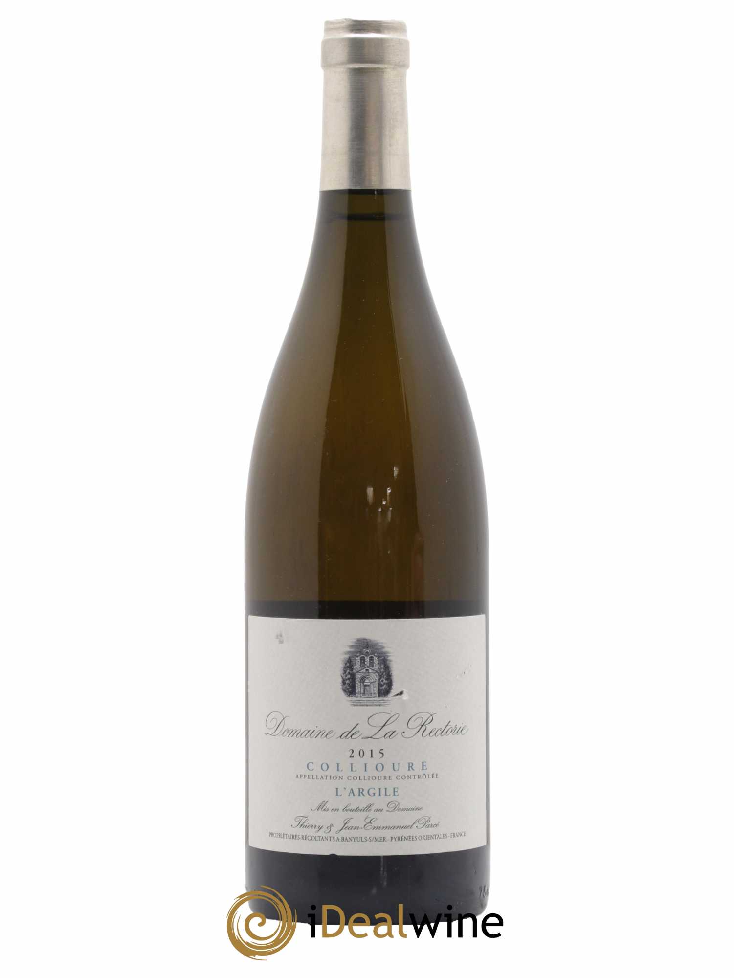 Collioure La Rectorie (Domaine de) L'Argile Thierry et Jean Emmanuel Parcé 2015 - Lot de 1 bouteille - 0