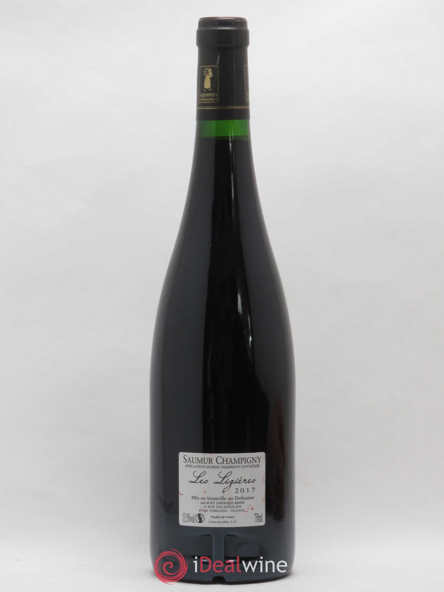 Saumur-Champigny Les Lizières Clotilde Legrand (anciennement René-Noël Legrand)  (senza prezzo di riserva) 2017 - Lotto di 1 bottiglia - 1