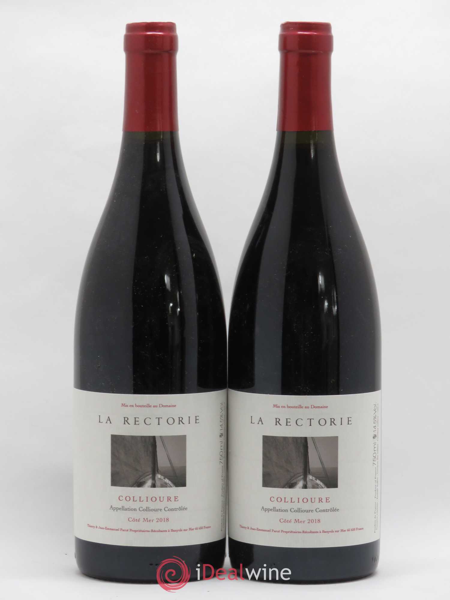 Collioure La Rectorie (Domaine de) Côté Mer Thierry et Jean Emmanuel Parcé 2018 - Lot de 2 bouteilles - 0