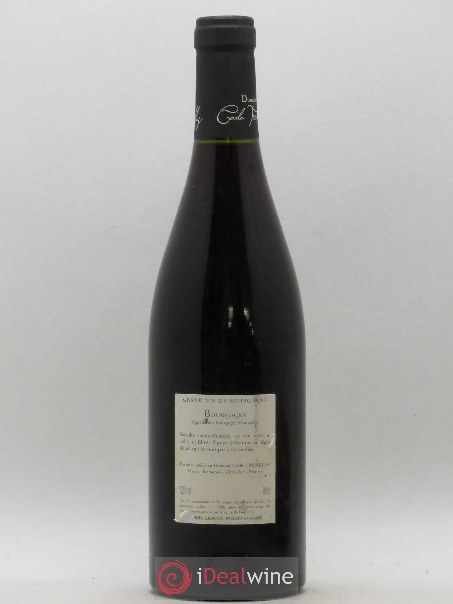 Bourgogne La Croix Blanche Cécile Tremblay 2009 - Lot de 1 bouteille - 1