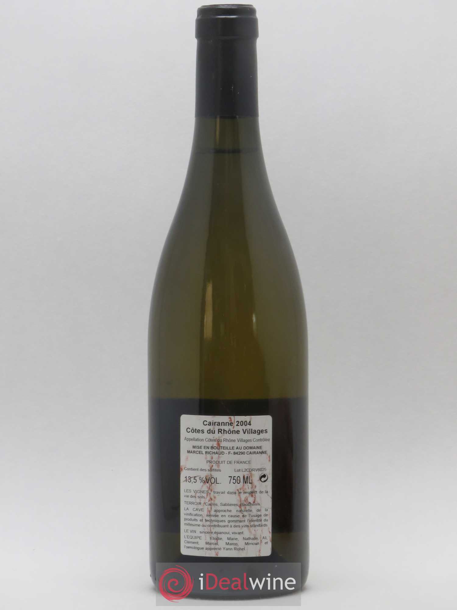 Cairanne Marcel Richaud 2004 - Lot de 1 bouteille - 1