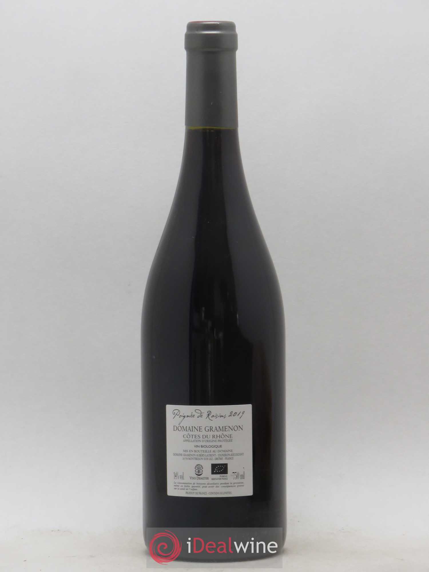 Côtes-du-Rhône Poignée de raisins Gramenon (Domaine) 2019 - Lot de 1 bouteille - 1