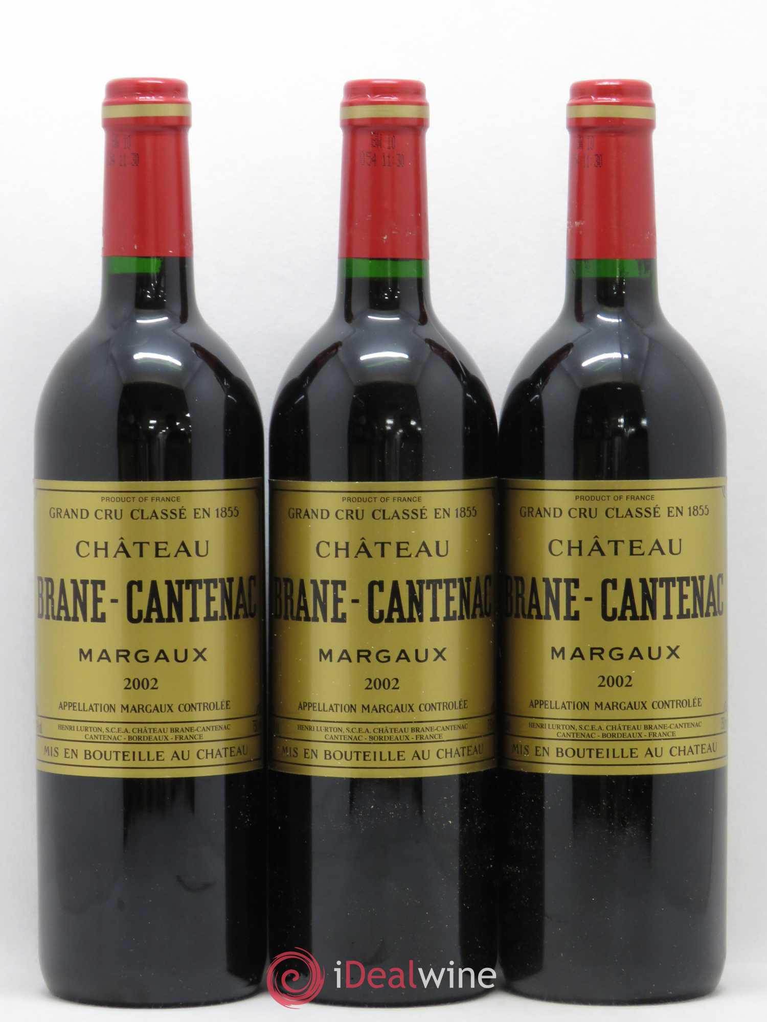 Château Brane Cantenac 2ème Grand Cru Classé 2002 - Lot de 12 bouteilles - 1