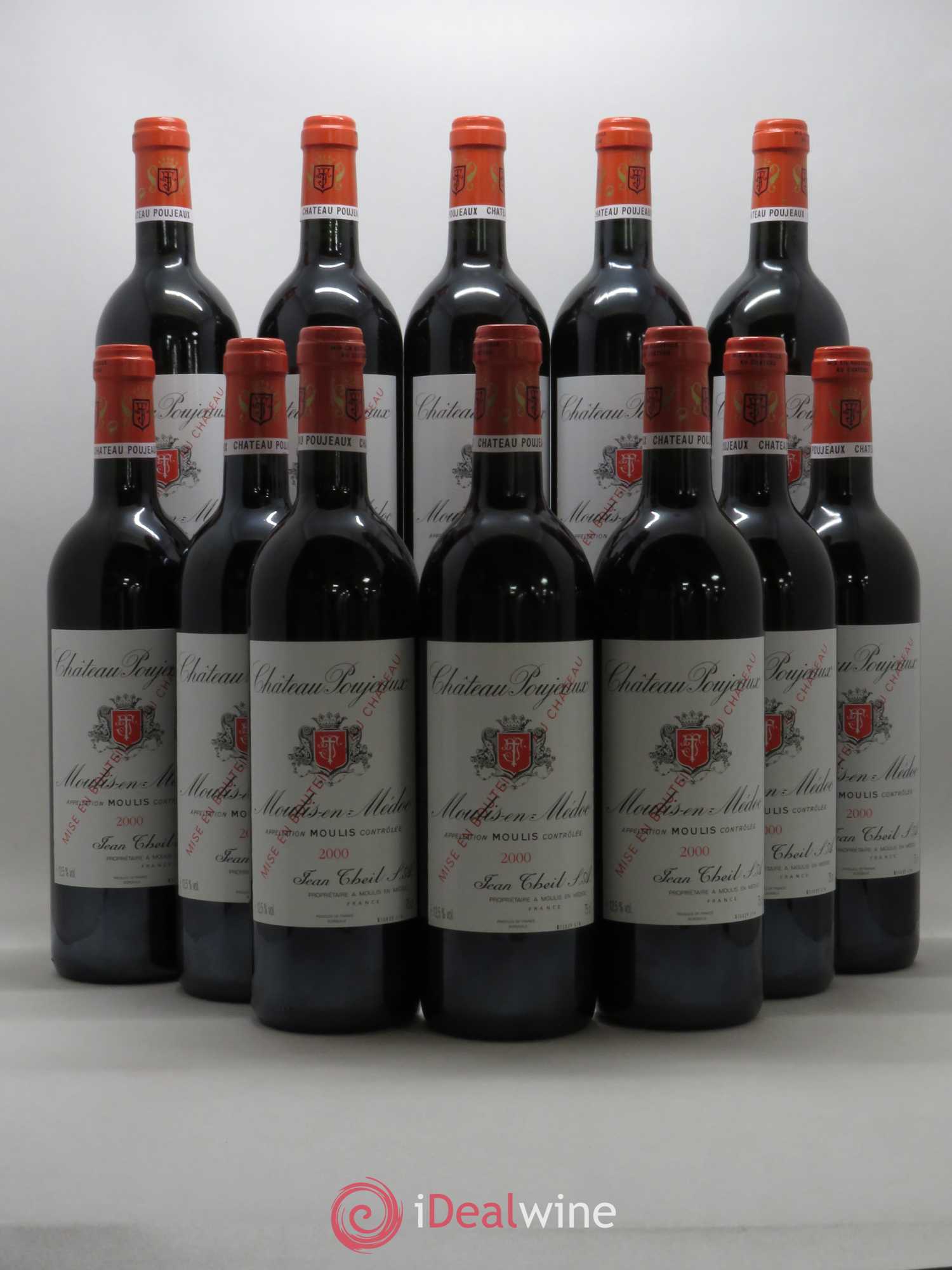 Château Poujeaux 2000 - Lot de 12 bouteilles - 0