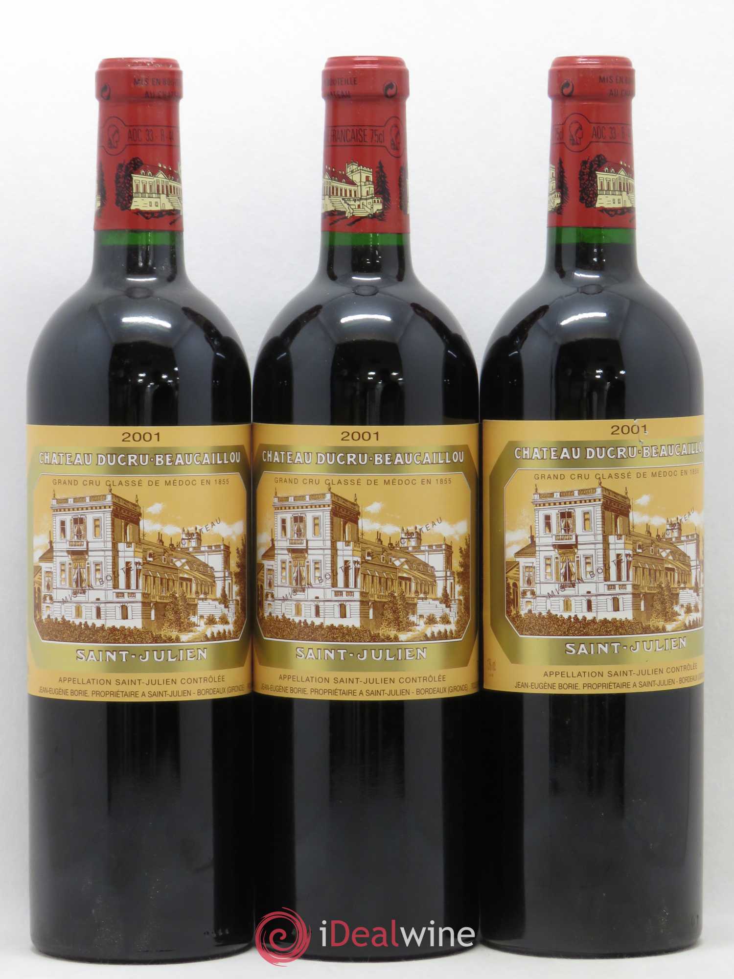 Château Ducru Beaucaillou 2ème Grand Cru Classé 2001 - Lot de 3 bouteilles - 0