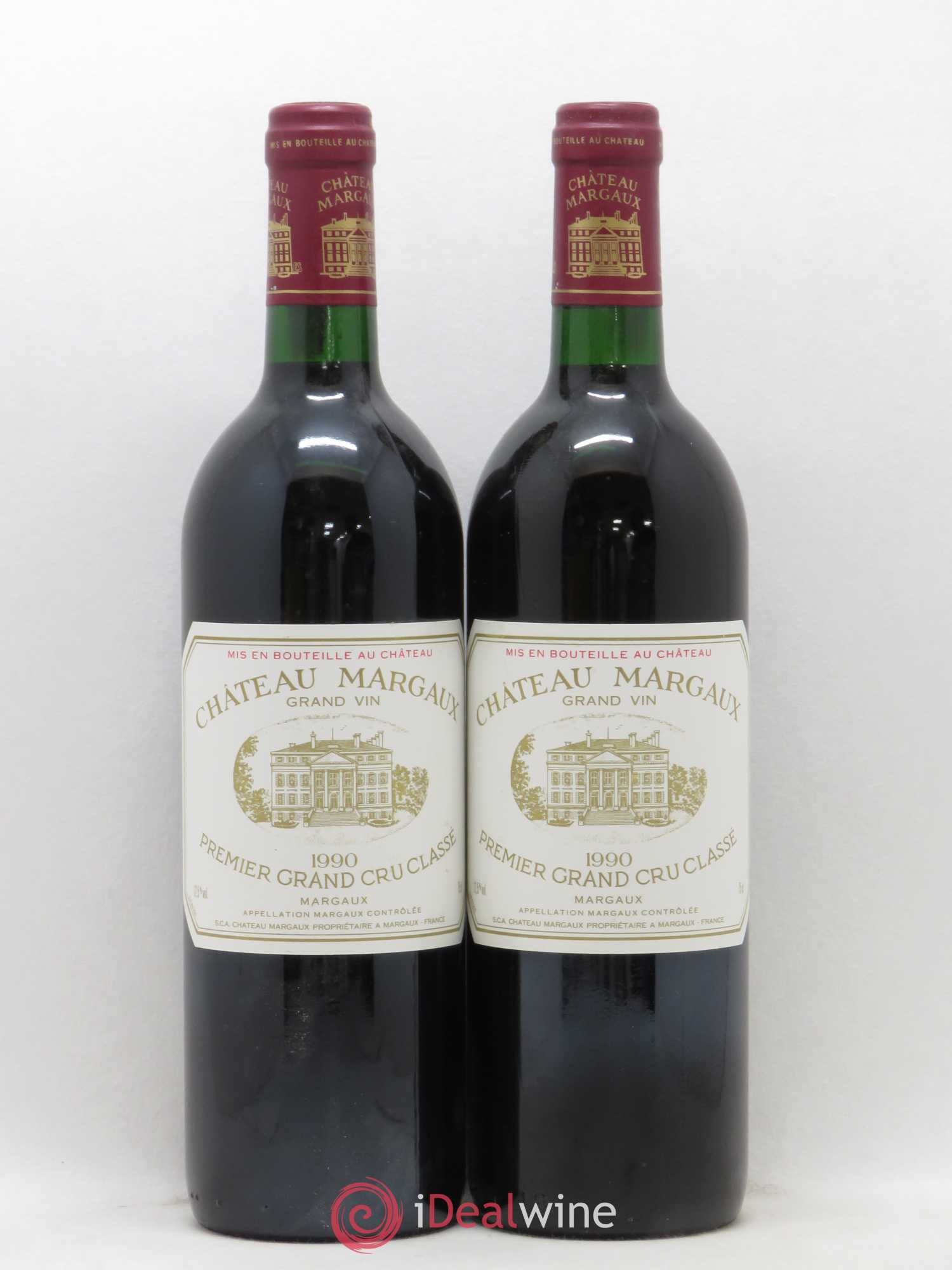 Château Margaux 1er Grand Cru Classé 1990 - Lot de 2 bouteilles - 0