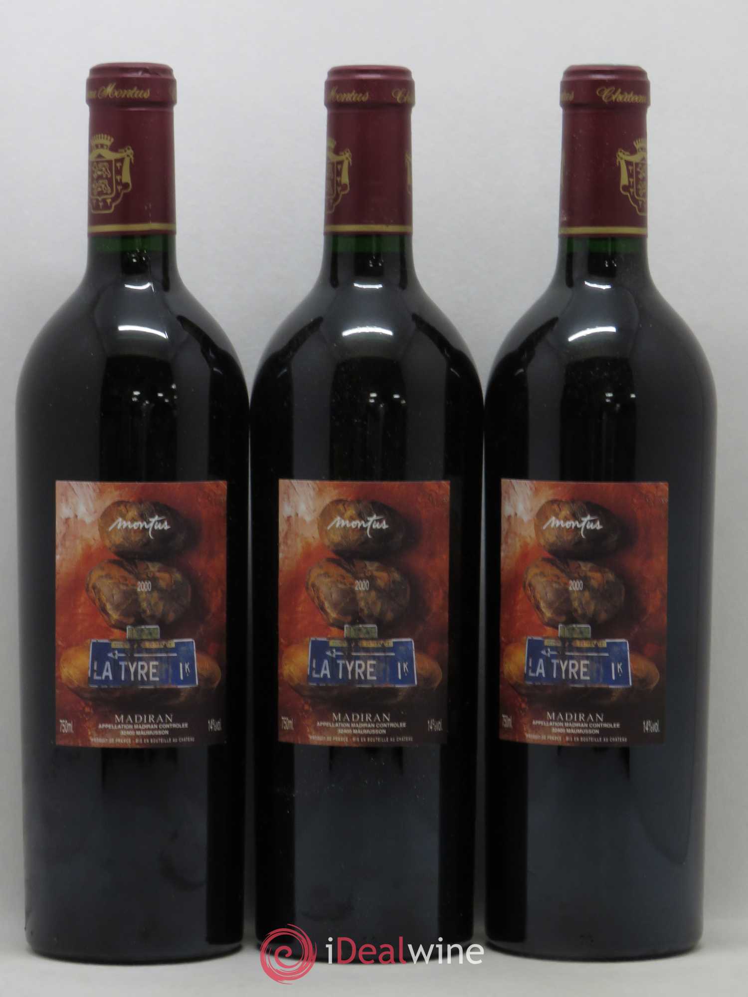 Madiran Château Montus-La Tyre Alain Brumont 2000 - Lot de 6 bouteilles - 1