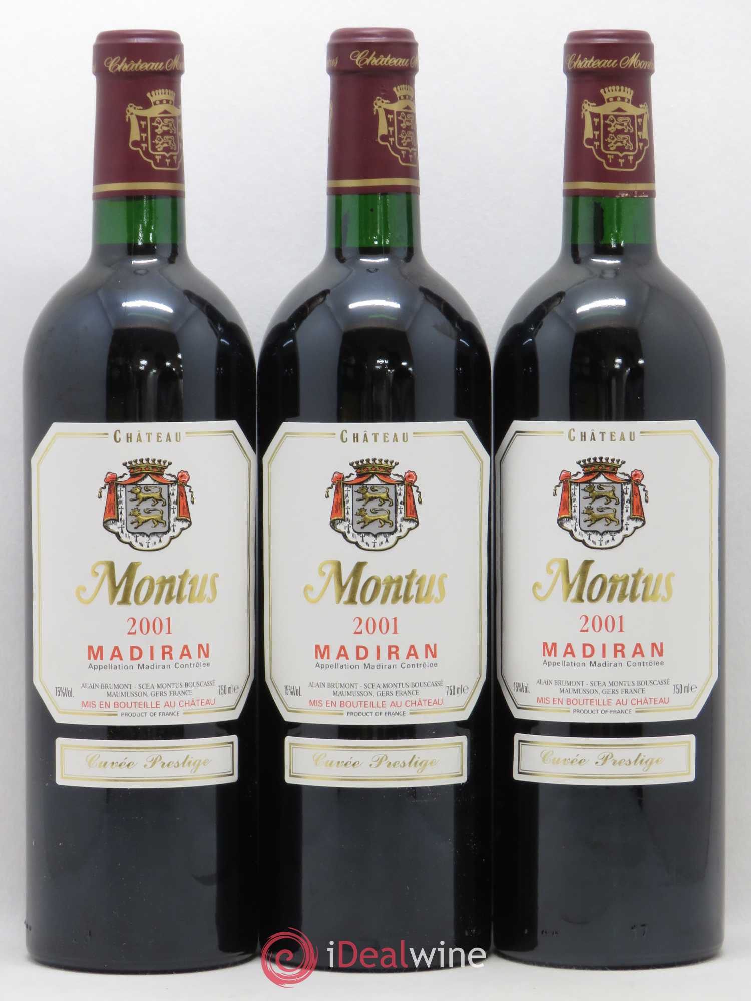 Madiran Château Montus-Prestige Alain Brumont 2001 - Lot de 12 bouteilles - 1