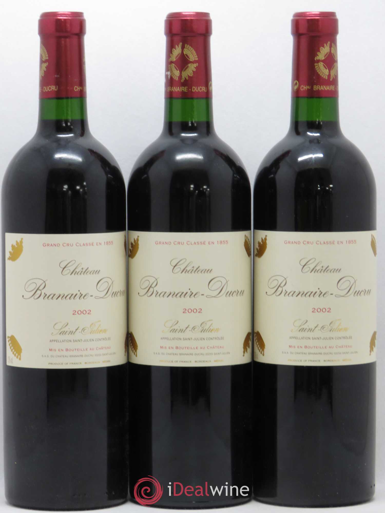 Château Branaire Ducru 4ème Grand Cru Classé 2002 - Lot de 12 bouteilles - 1