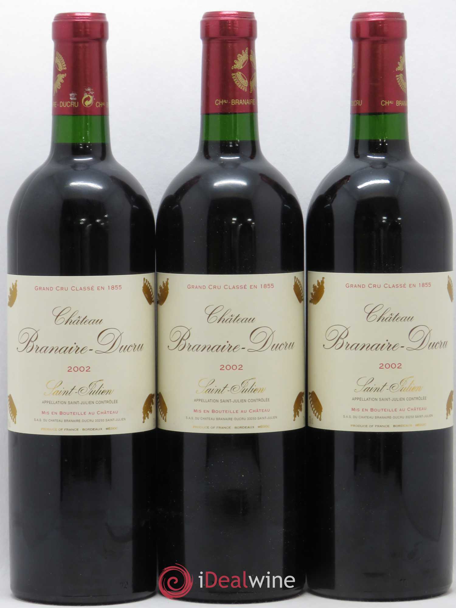 Château Branaire Ducru 4ème Grand Cru Classé 2002 - Lot de 12 bouteilles - 3