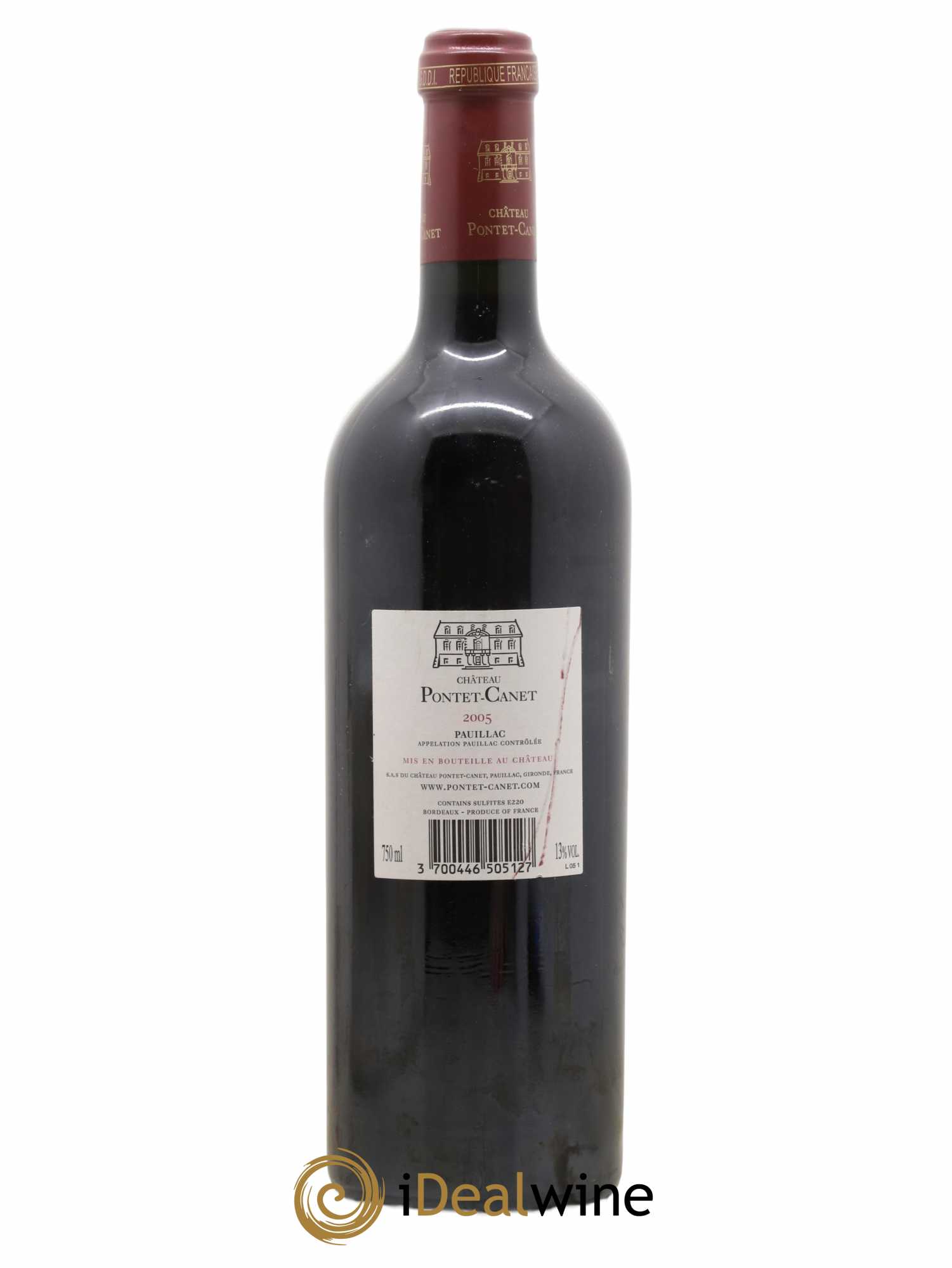 Château Pontet Canet 5ème Grand Cru Classé 2005 - Lot de 1 bouteille - 1