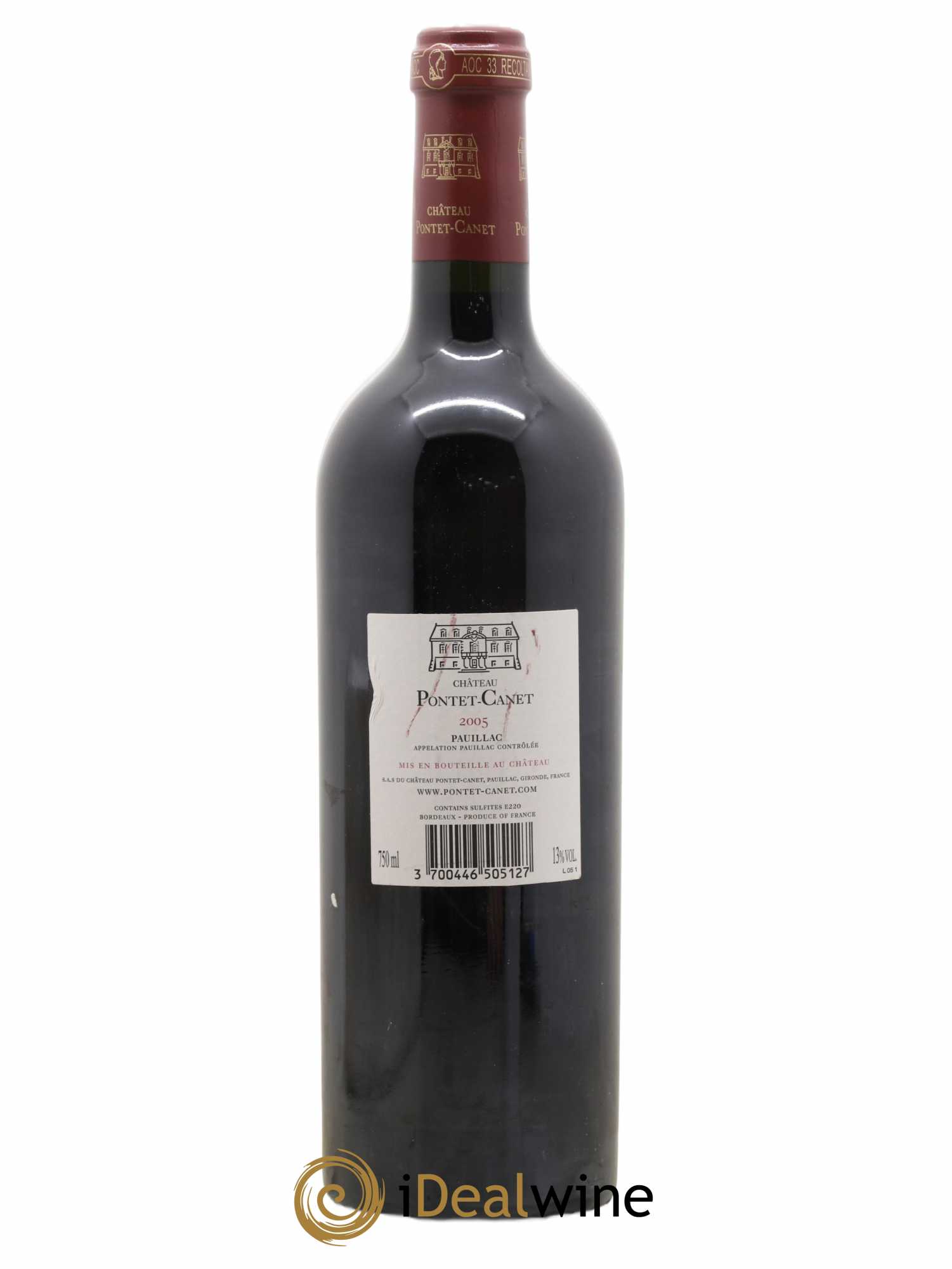 Château Pontet Canet 5ème Grand Cru Classé 2005 - Lot de 1 bouteille - 1
