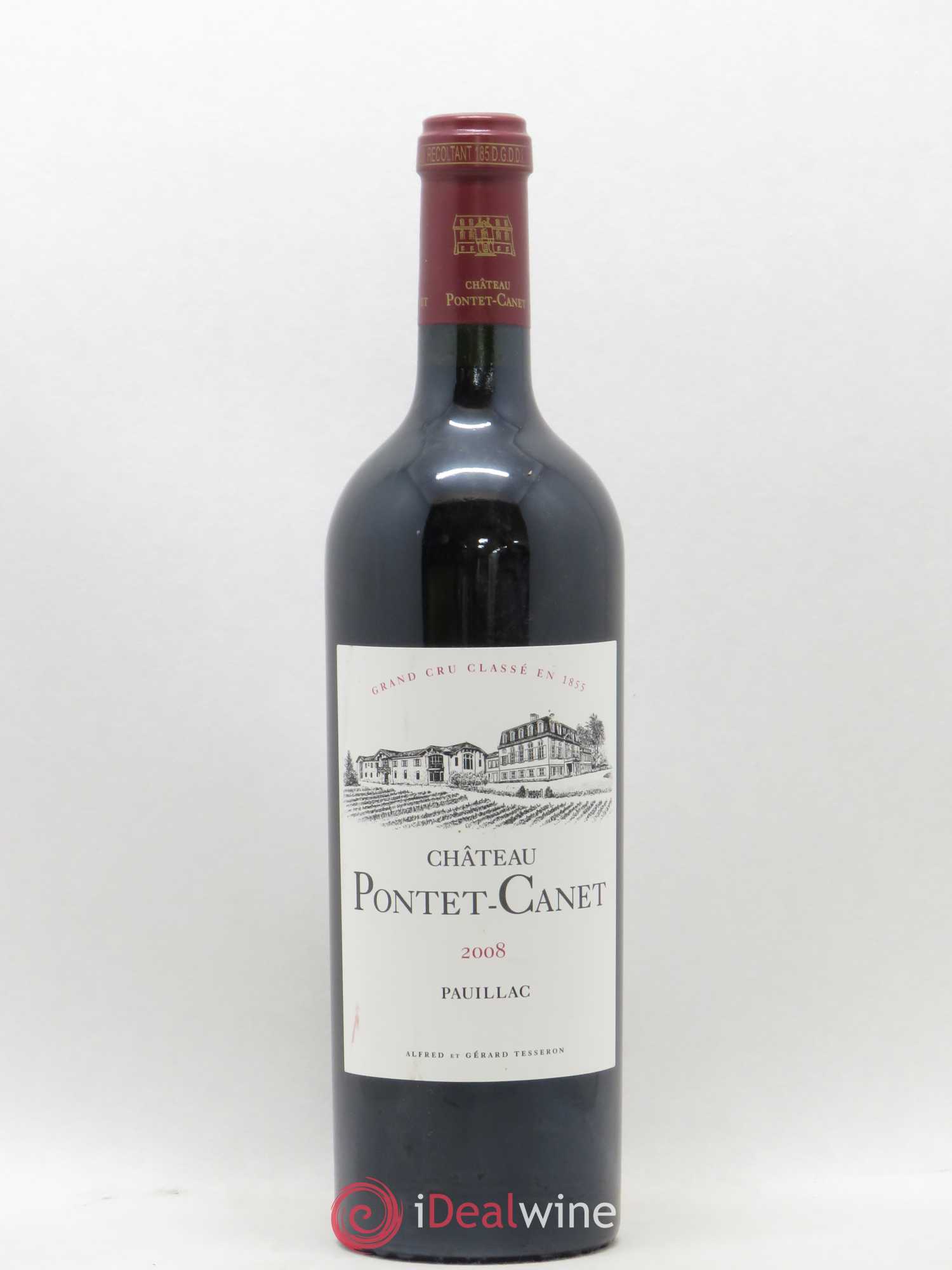 Château Pontet Canet 5ème Grand Cru Classé 2008 - Lot de 1 bouteille - 0