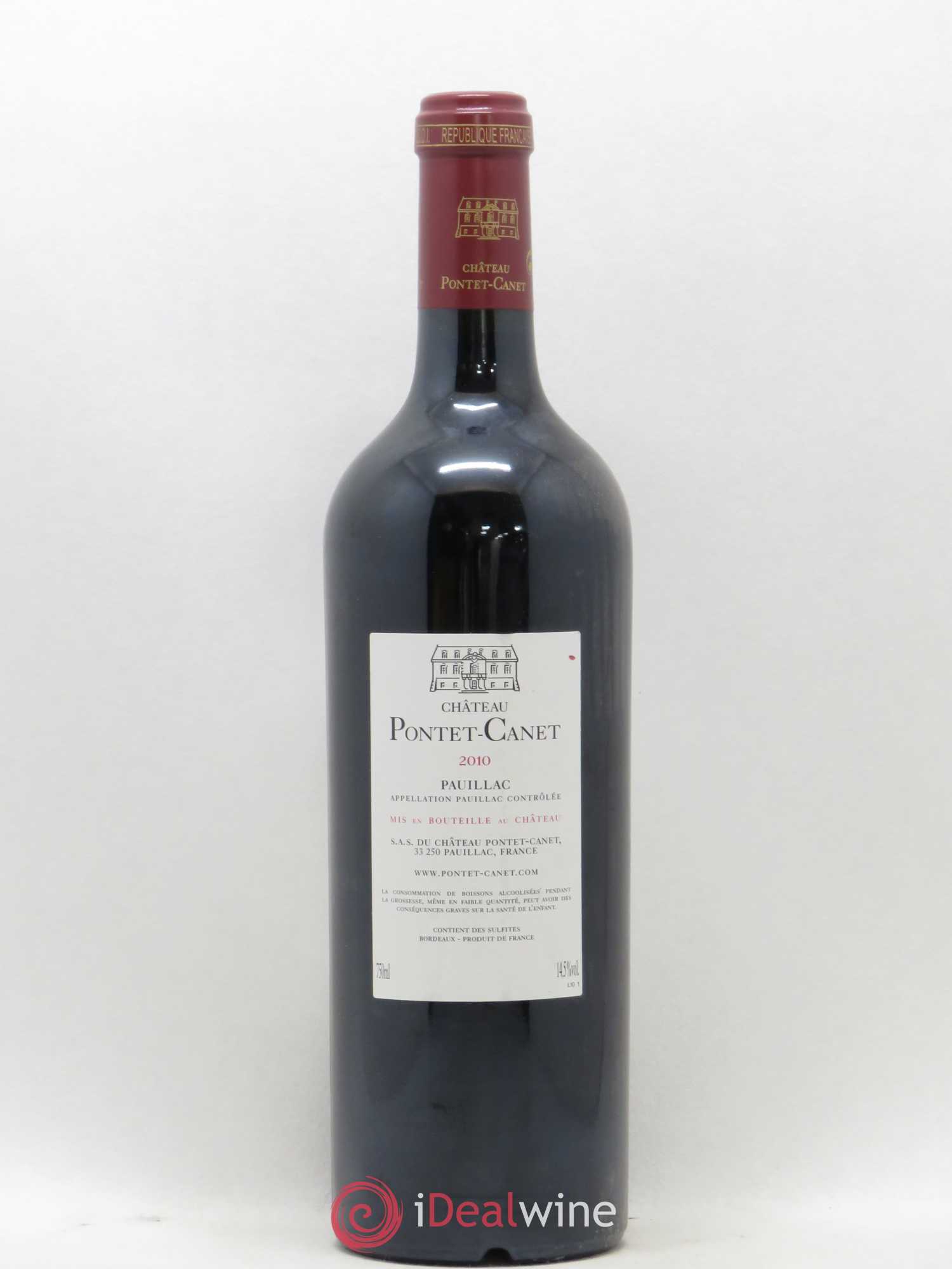 Château Pontet Canet 5ème Grand Cru Classé 2010 - Lot de 1 bouteille - 1