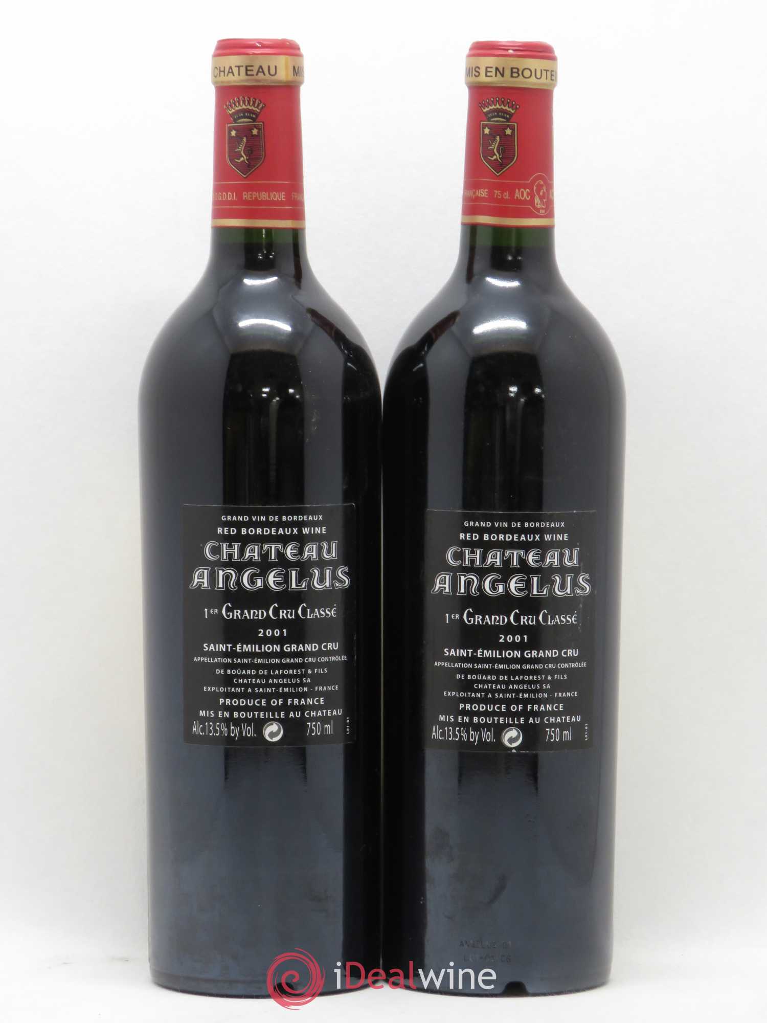 Château Angélus 1er Grand Cru Classé A 2001 - Lot de 2 bouteilles - 1