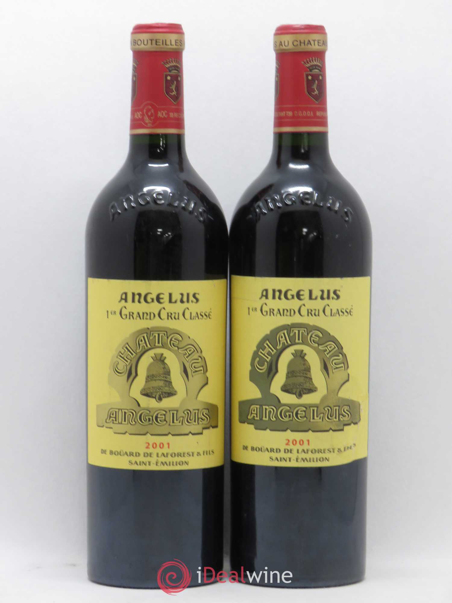 Château Angélus 1er Grand Cru Classé A 2001 - Lot de 2 bouteilles - 0