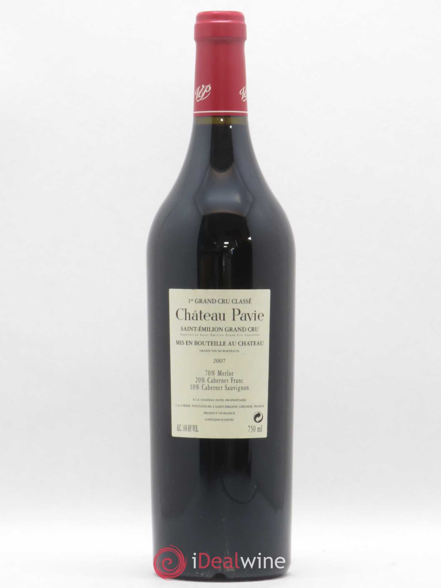 Château Pavie 1er Grand Cru Classé A 2007 - Lot de 1 bouteille - 1