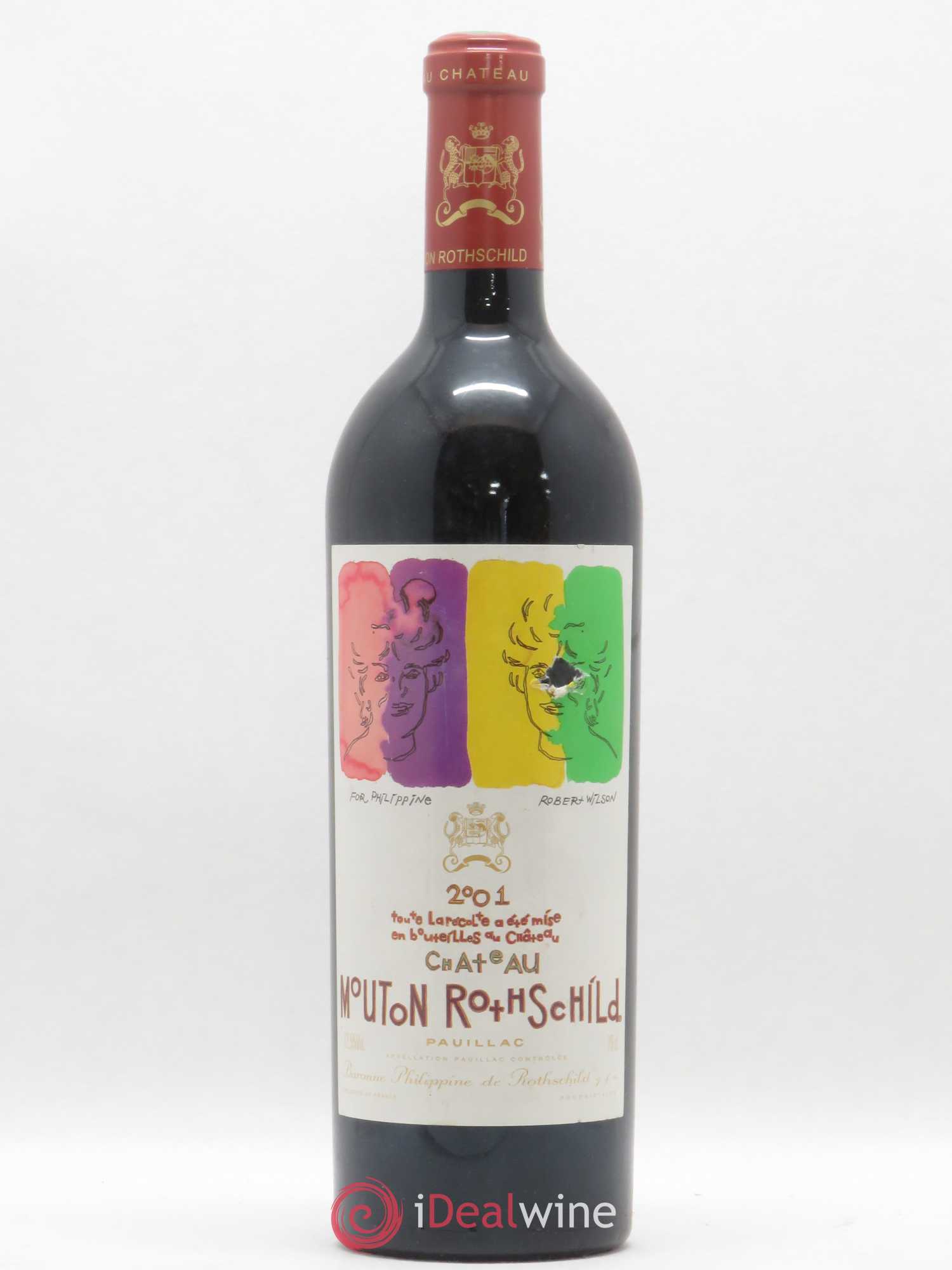 Château Mouton Rothschild 1er Grand Cru Classé 2001 - Lot de 1 bouteille - 0