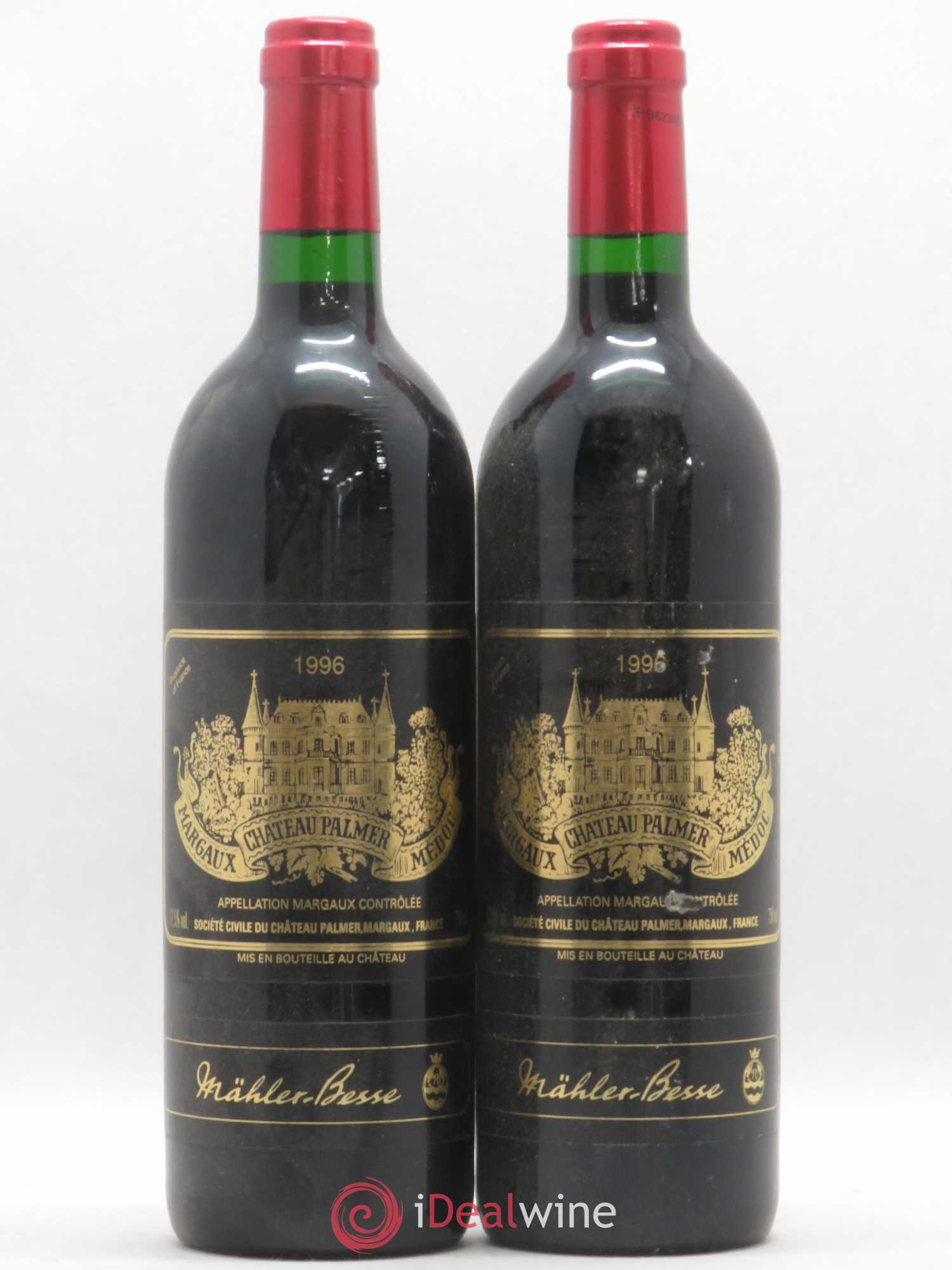 Château Palmer 3ème Grand Cru Classé 1996 - Lot de 2 bouteilles - 0