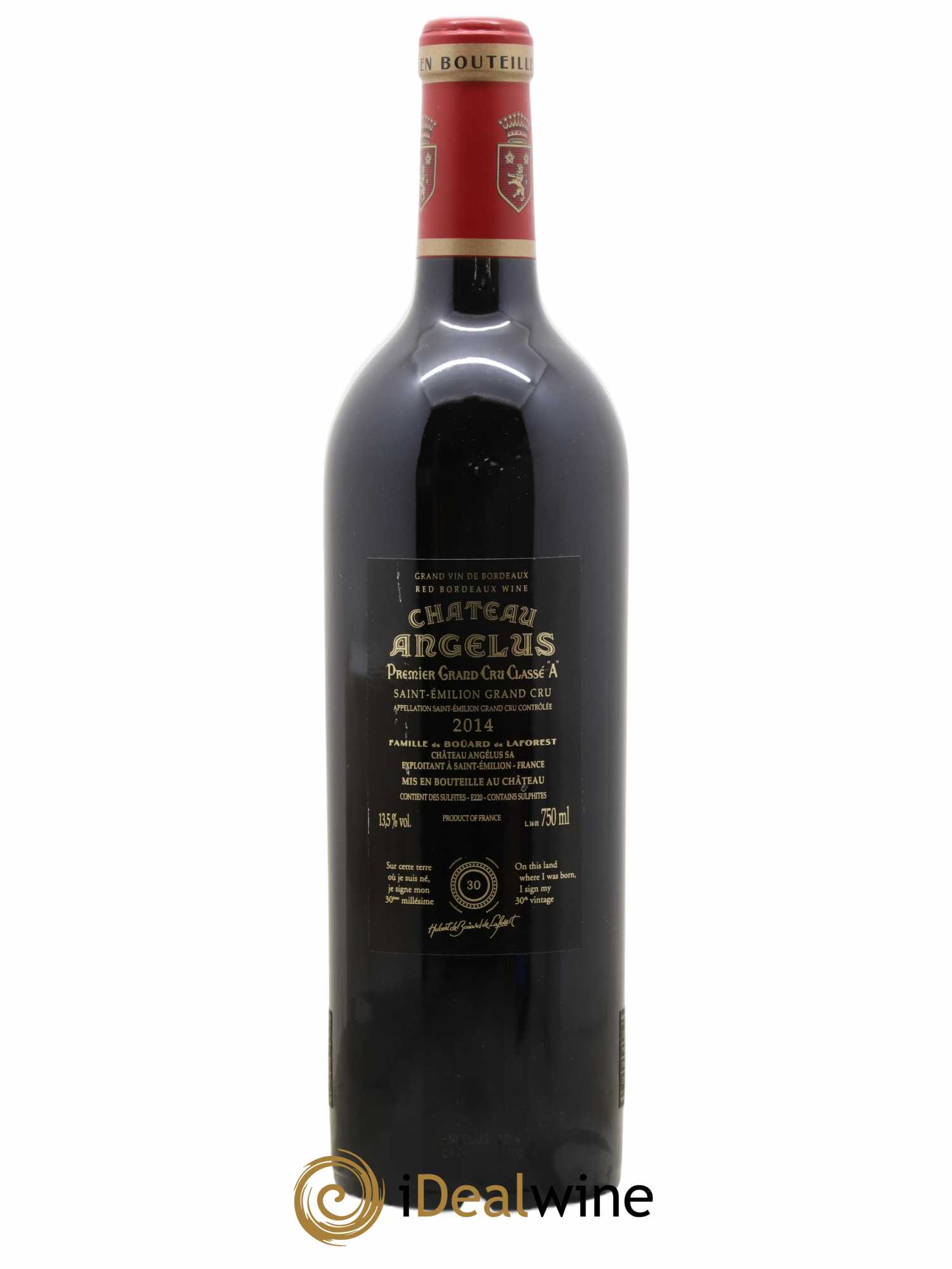 Château Angélus 1er Grand Cru Classé A 2014 - Lot de 1 bouteille - 1