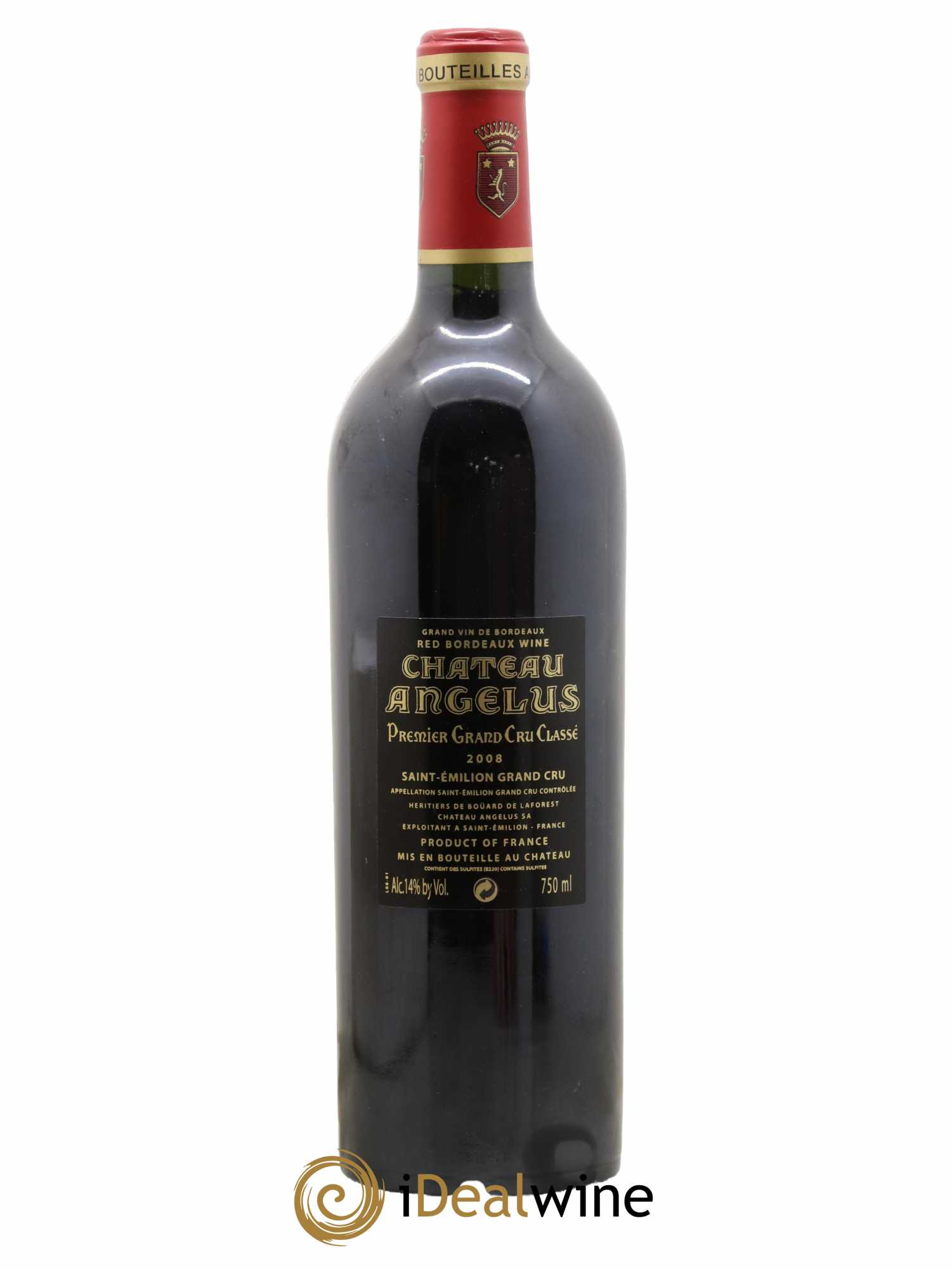 Château Angélus 1er Grand Cru Classé A 2008 - Lot de 1 bouteille - 1