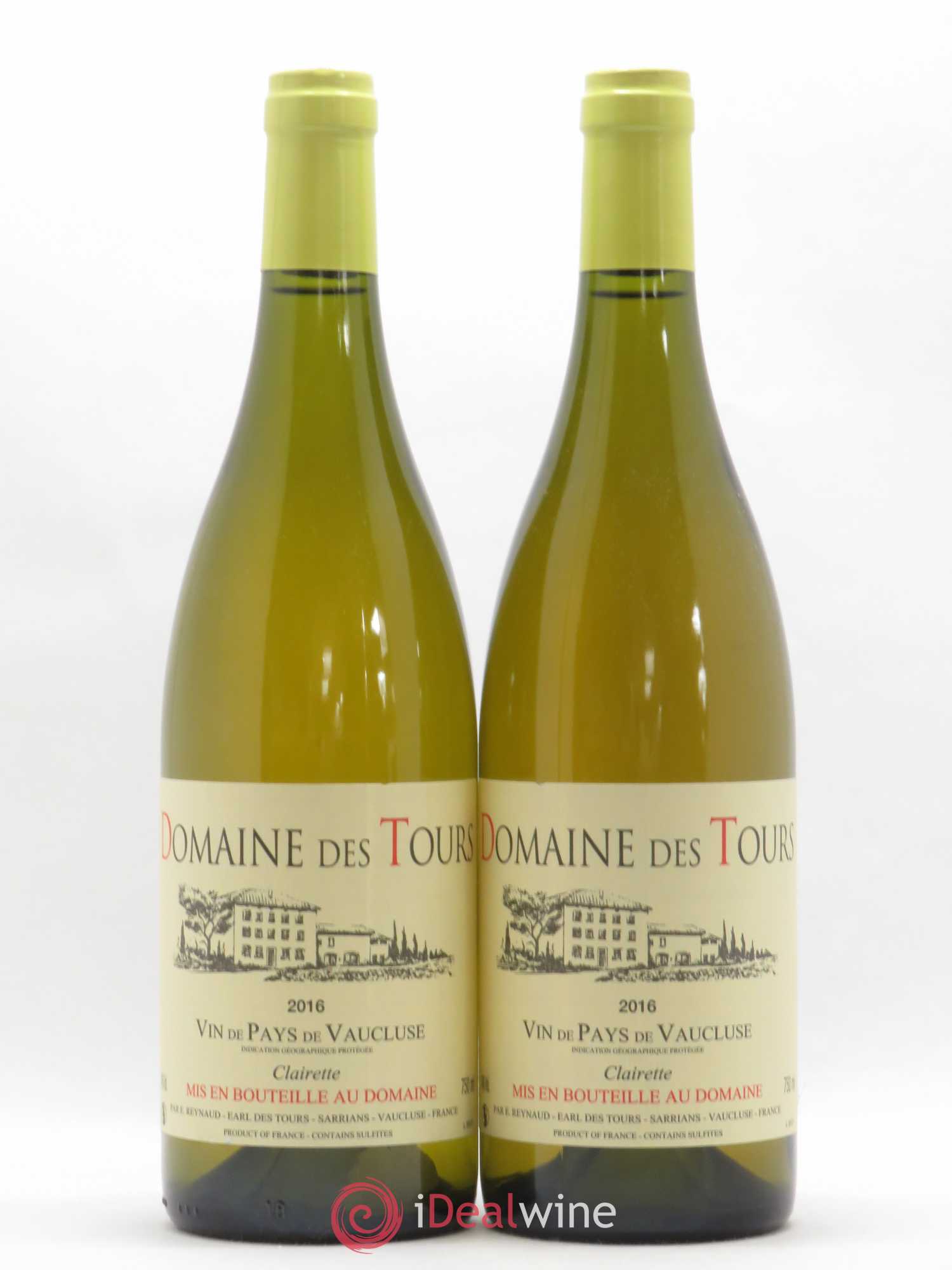 Vaucluse (Vin de Pays de Vaucluse) Domaine des Tours Emmanuel Reynaud Clairette 2016 - Lot de 2 bouteilles - 0