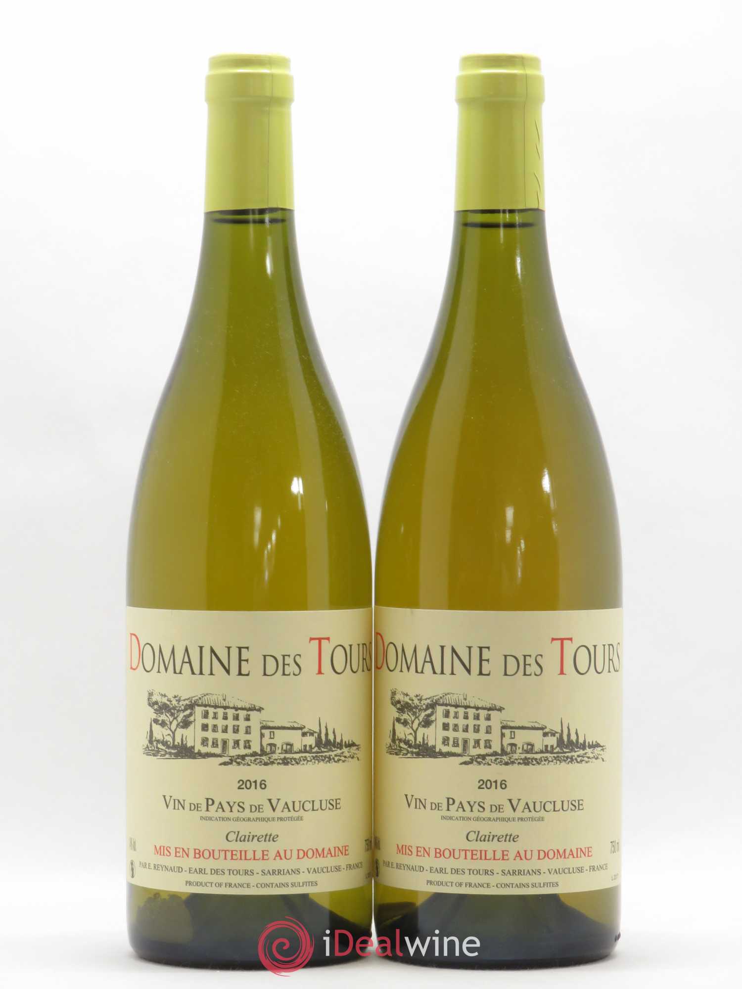 Vaucluse (Vin de Pays de Vaucluse) Domaine des Tours Emmanuel Reynaud Clairette 2016 - Lot de 2 bouteilles - 0
