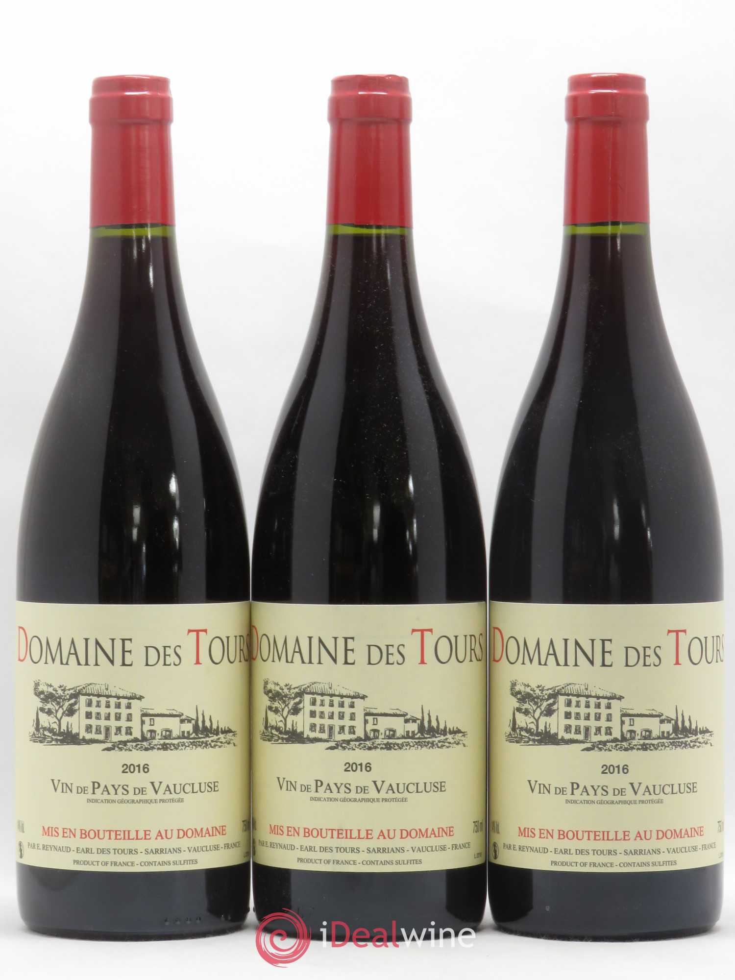 Vaucluse (Vin de Pays de Vaucluse) Domaine des Tours Emmanuel Reynaud 2016 - Lot de 3 bouteilles - 0