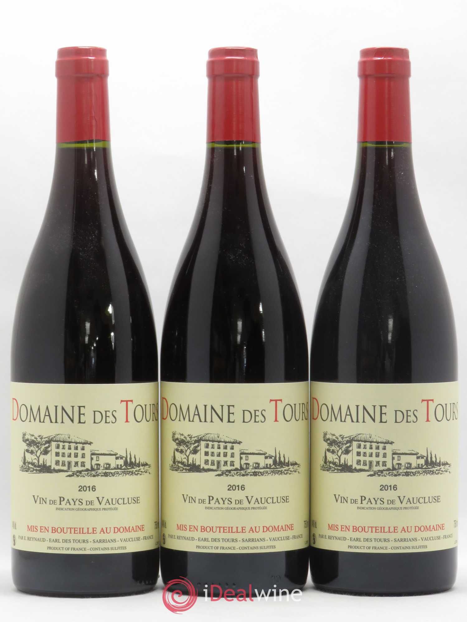 Vaucluse (Vin de Pays de Vaucluse) Domaine des Tours Emmanuel Reynaud 2016 - Lot de 3 bouteilles - 0