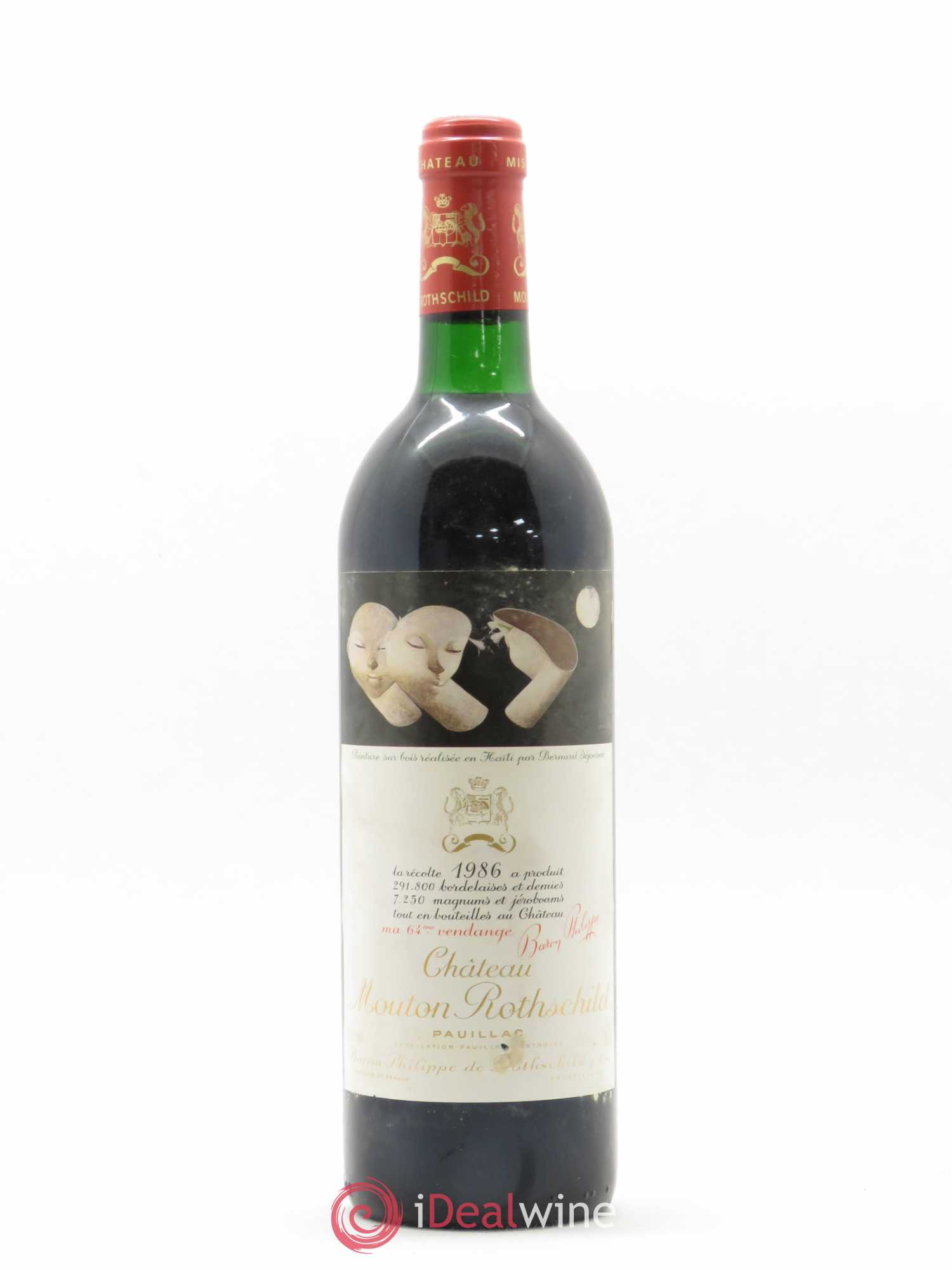 Château Mouton Rothschild 1er Grand Cru Classé 1986 - Lot de 1 bouteille - 0
