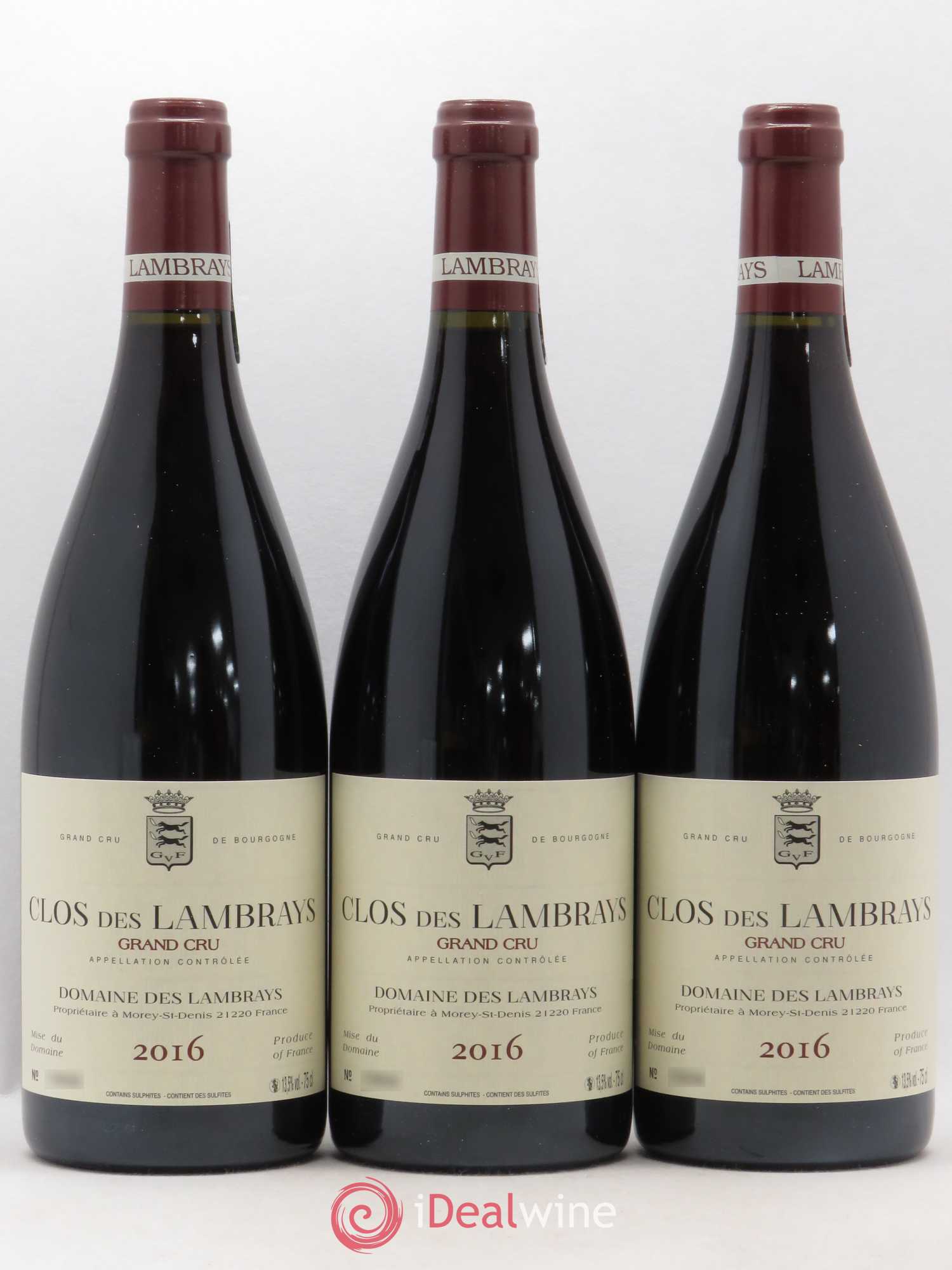 Clos des Lambrays Grand Cru Domaine des Lambrays 2016 - Lot de 3 bouteilles - 0